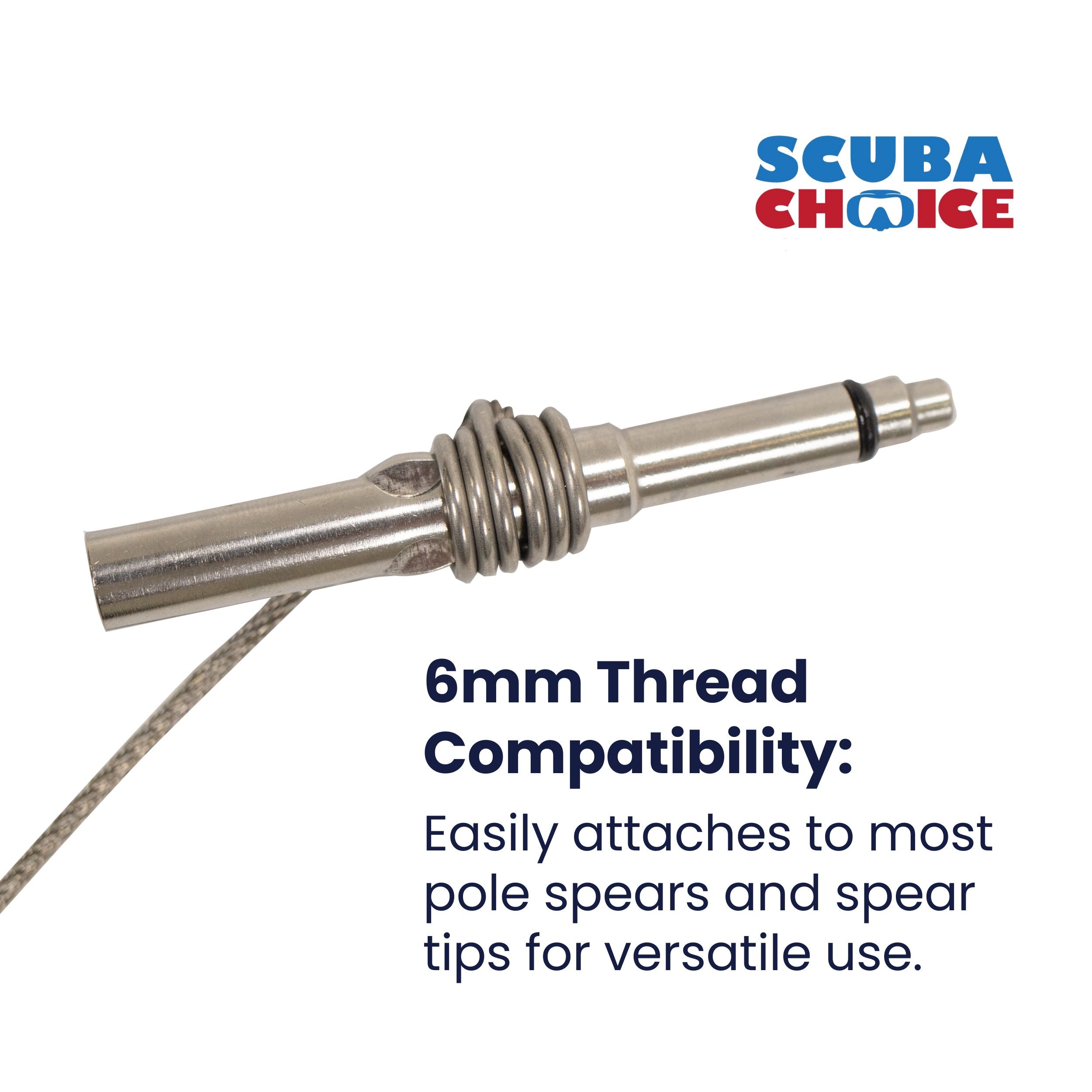 Scuba Choice 4" Gulf Fixed Wing Slip Tip 6mm Thread With 3/8 Slide Ring