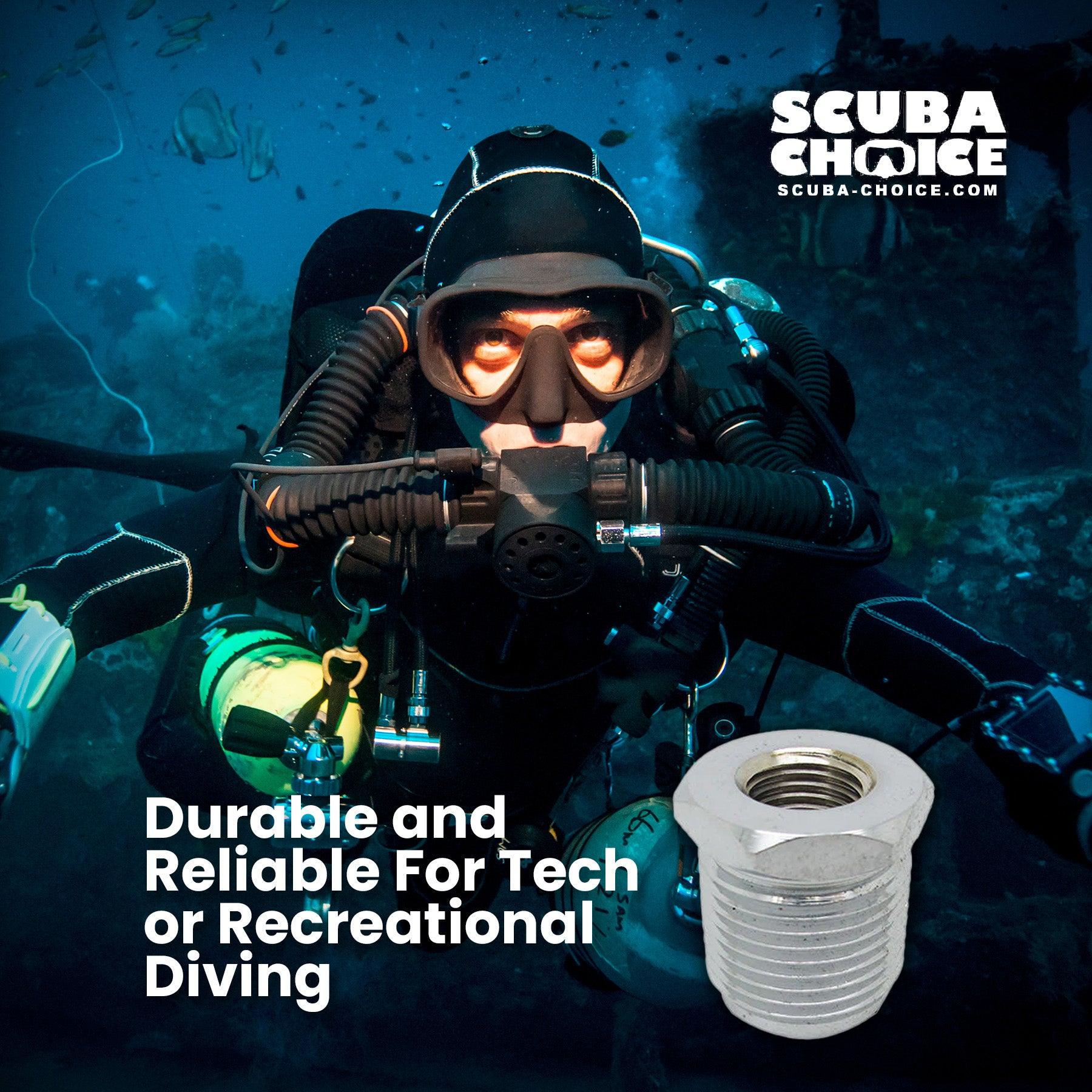 Scuba Diving Dive Female 1/4 NPT to Male Din Adapter Thread 300 BAR - Scuba Choice