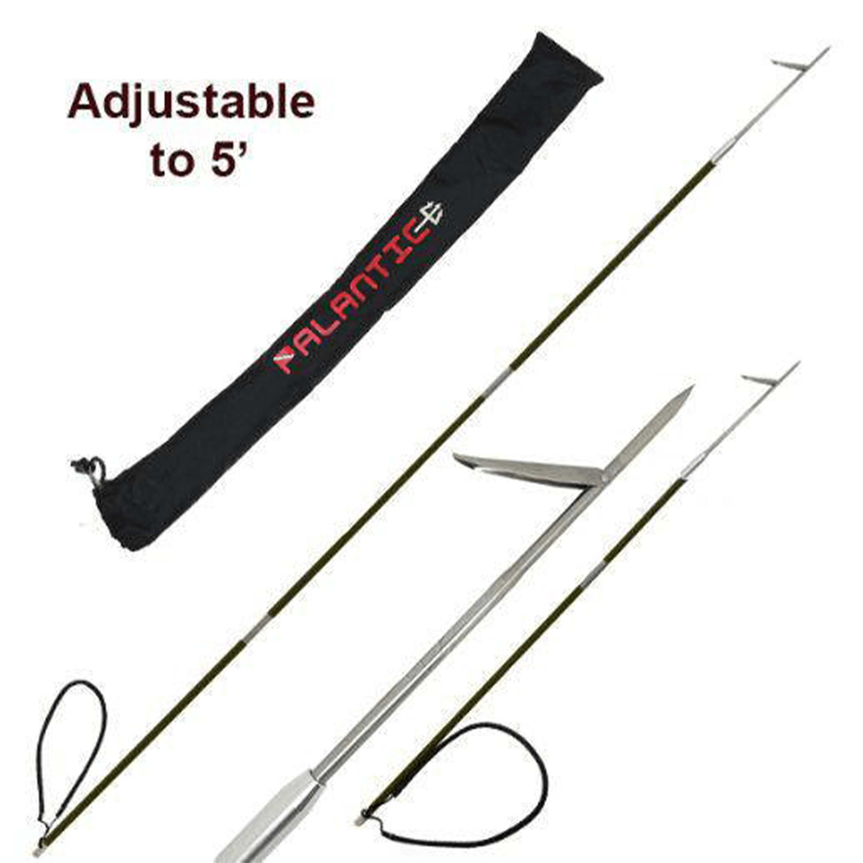 best pole spear for bottom fish CARBON FIBER 7' Travel Spearfishing 3-Piece Pole Spear Single Flopper – Scuba Choice