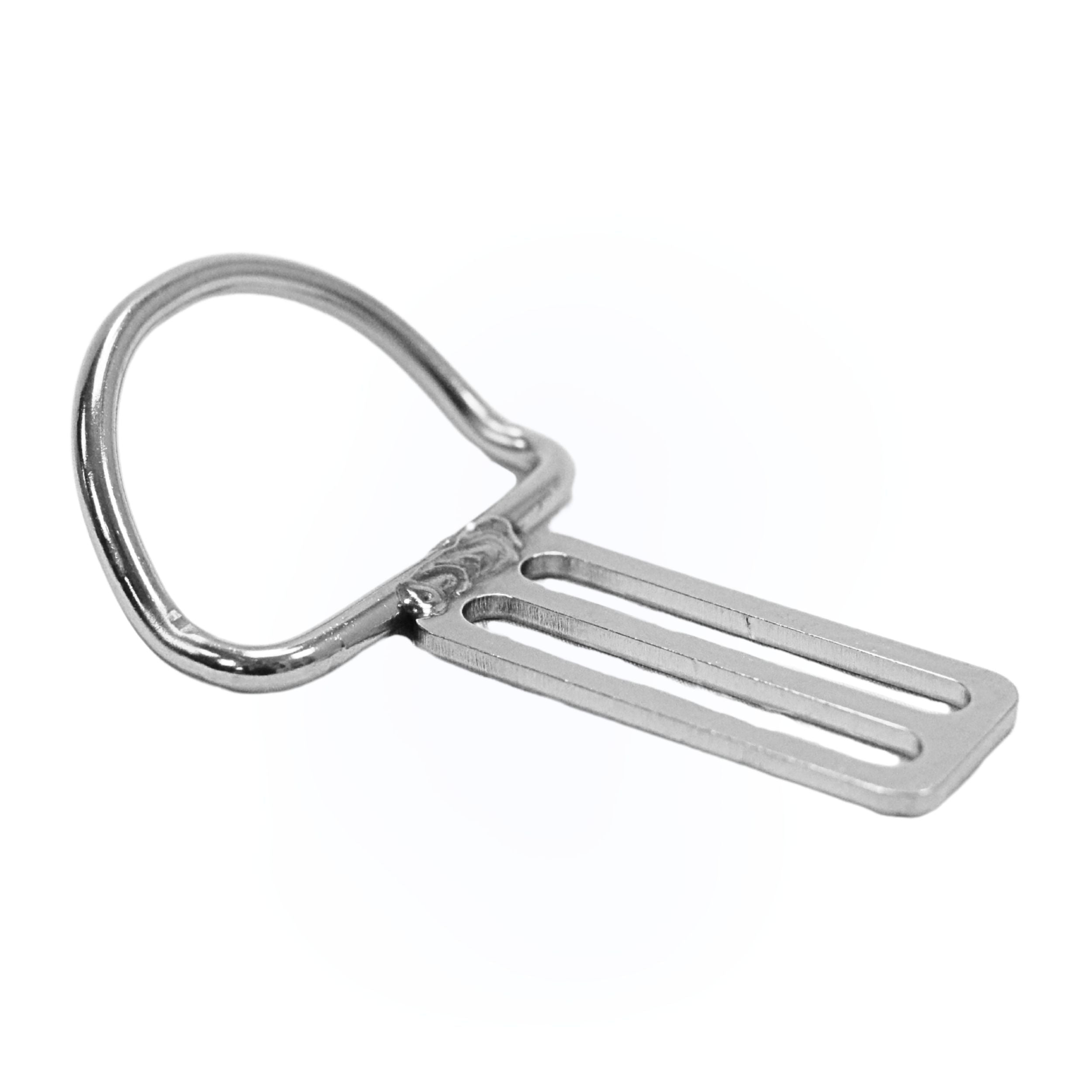 Scuba Choice SS316 Heavy Duty Bent D Ring Welded w/ Triglides Slider, 45 degree