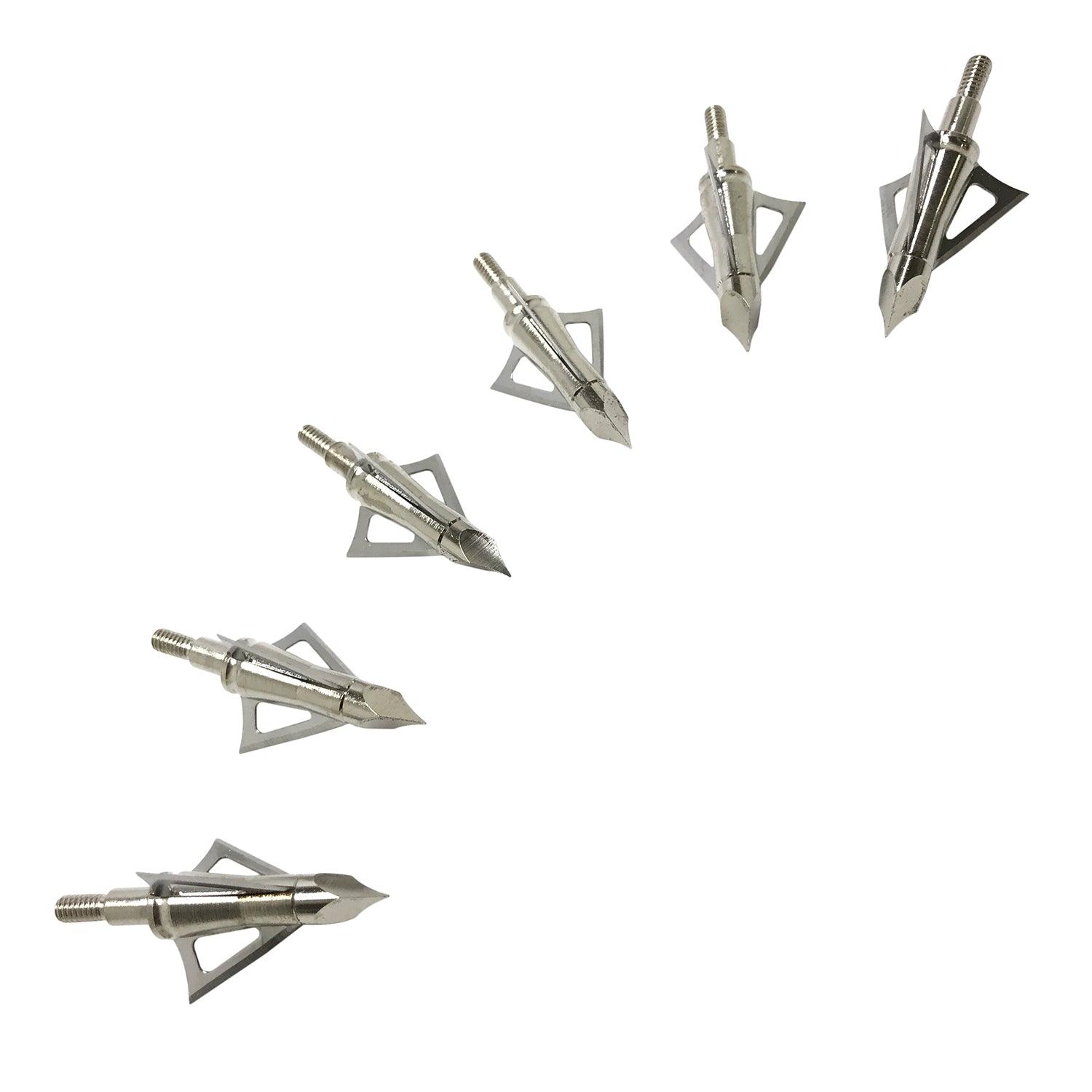 Safari Choice 3 Fixed Blades Broadhead, 6pc Pack - Scuba Choice