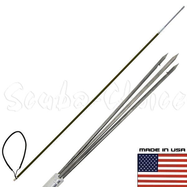 CARBON FIBER 5' One Piece Spearfishing Pole Spear w/ 3 Prong SS Paralyzer Tip - Scuba Choice