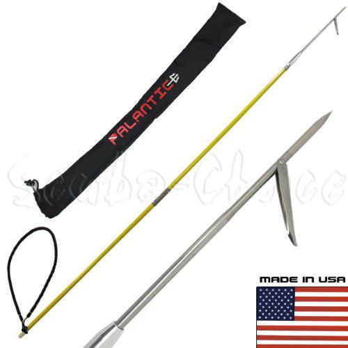 5' Travel Spearfishing Two-Piece Fiber Glass Pole Spear 1 Single Barb Tip & Bag - Scuba Choice