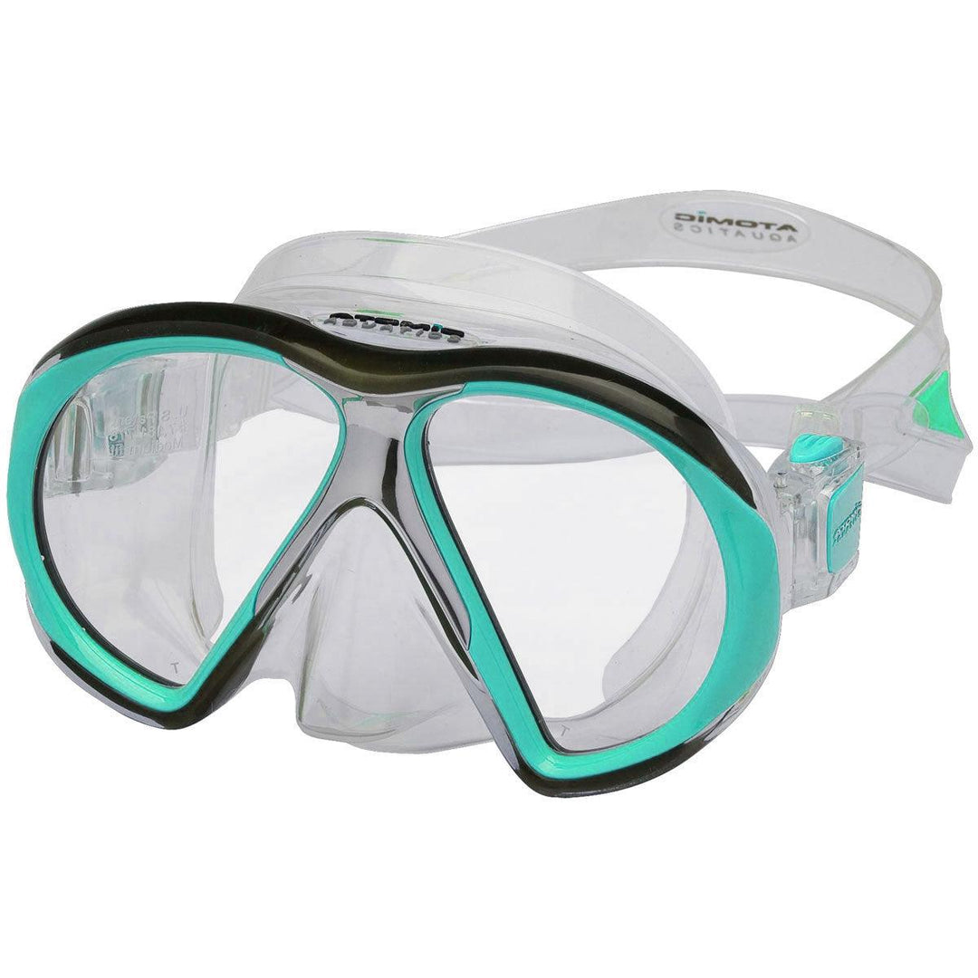 Atomic SubFrame Mask, Medium Fit, Clear/Aqua - Scuba Choice