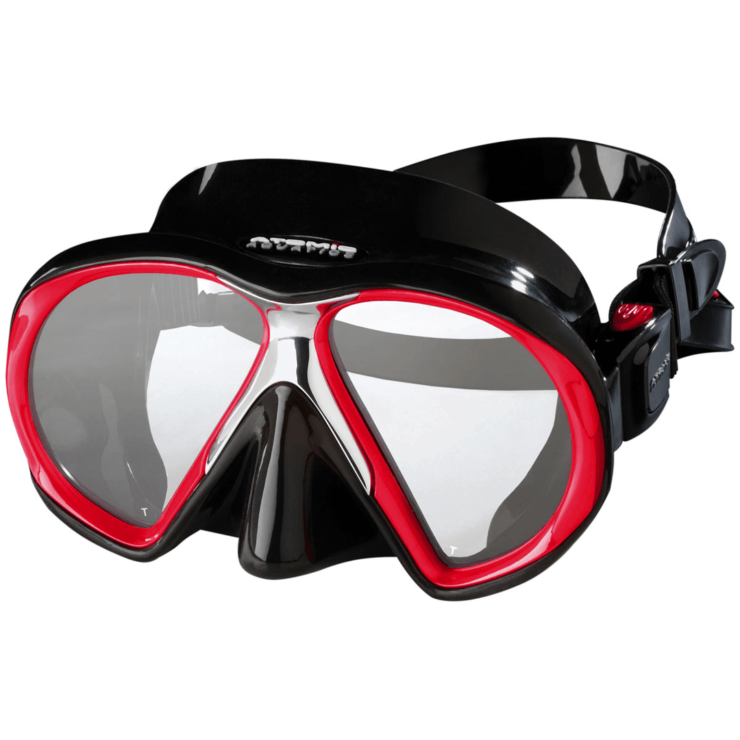 Atomic SubFrame Mask, Medium Fit, Black/Red - Scuba Choice