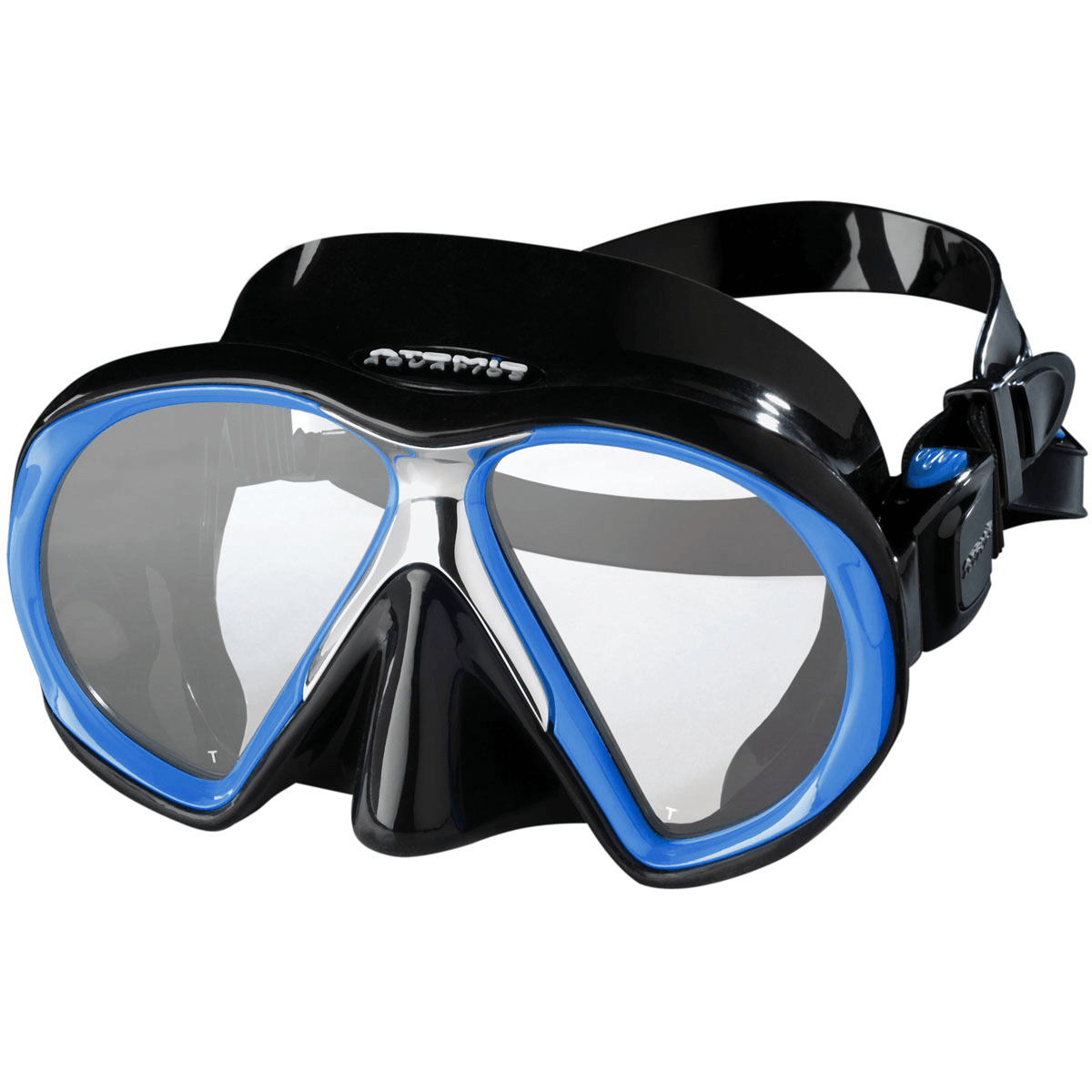 Atomic SubFrame Mask, Medium Fit, Black/Royal Blue - Scuba Choice