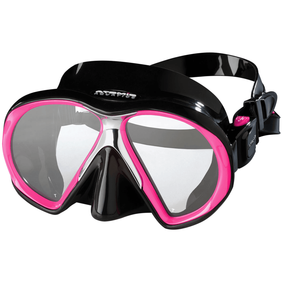 Atomic SubFrame Mask, Medium Fit, Black/Pink - Scuba Choice