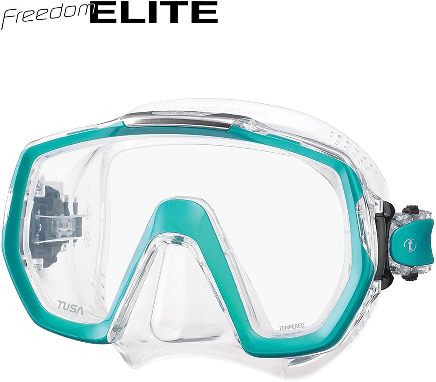 Tusa Freedom Elite Mask - Ocean Green - Scuba Choice