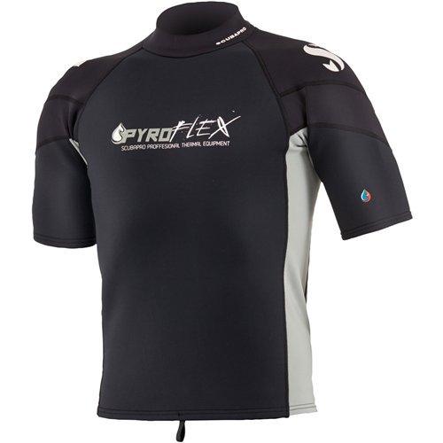 Scubapro Pyroflex Top Hoodless Men's Short Sleeve - Black - Scuba Choice