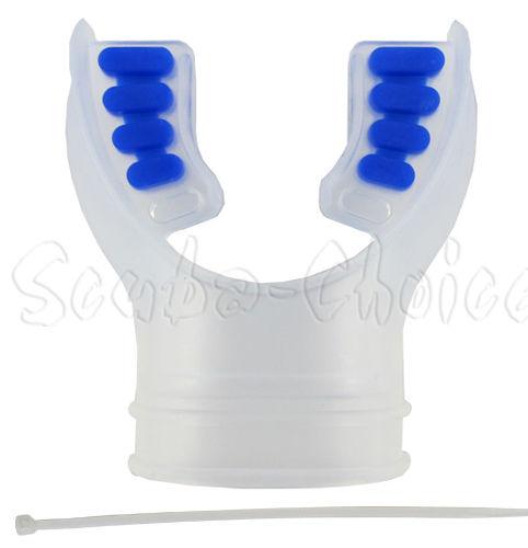 Scuba Diving Clear Silicone Octopus Snorkel Mouthpiece Color Tab & Regulator Tie - Scuba Choice