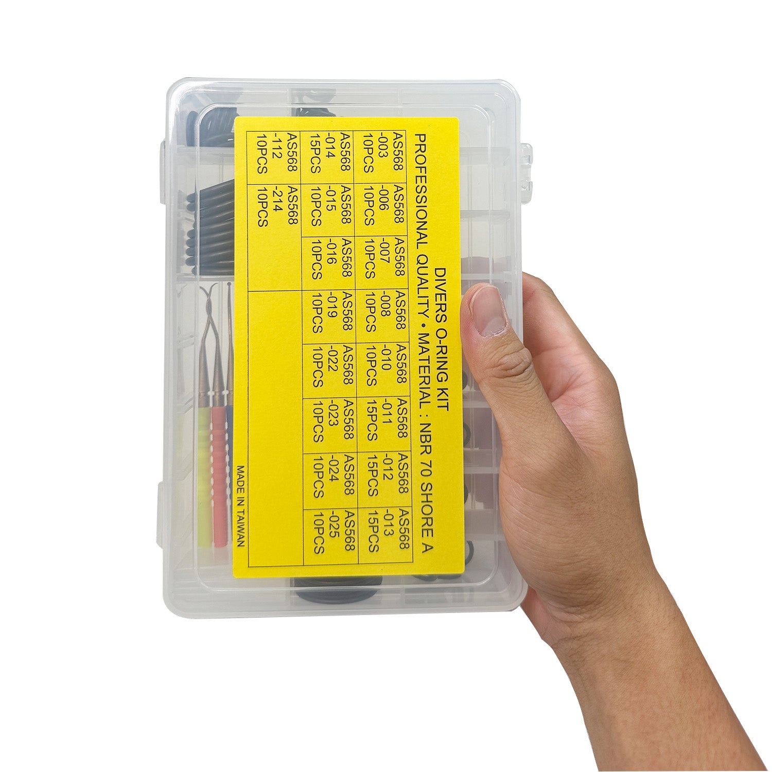 Scuba Diving Dive O-Ring Kit Tool with Brass Pick with 200 pcs O-Rings