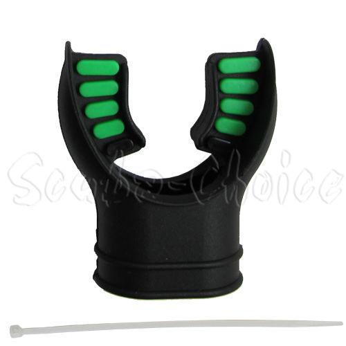 Scuba Diving Black Silicone Octopus Snorkel Mouthpiece Color Tab & Regulator Tie - Scuba Choice