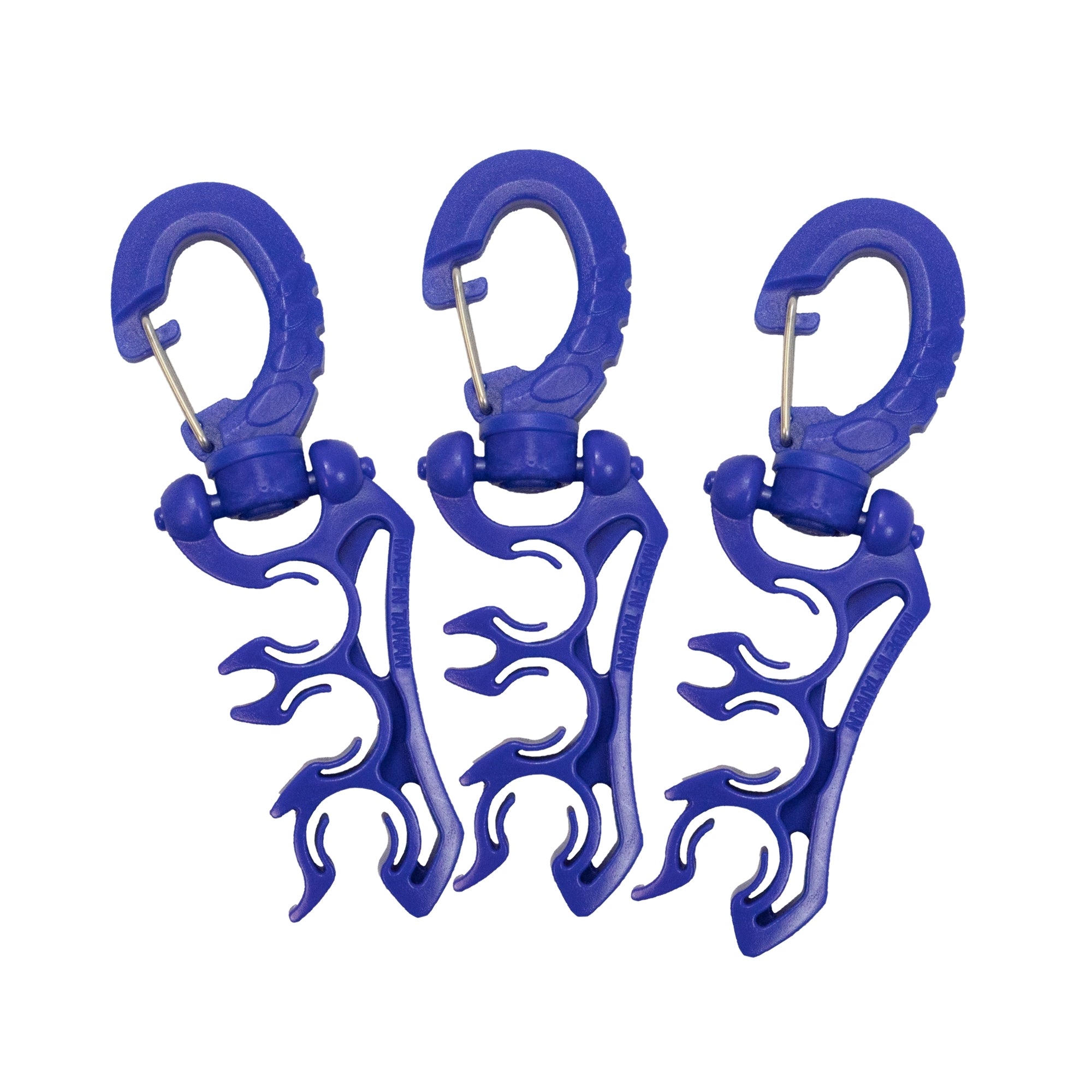 Scuba Choice Scuba Diving Triple Hose Holder Clip (Blue, 3-Pack) – Low & High Pressure Hose Organizer for Regulators & Octopus Setup Durable Dive Accessories
