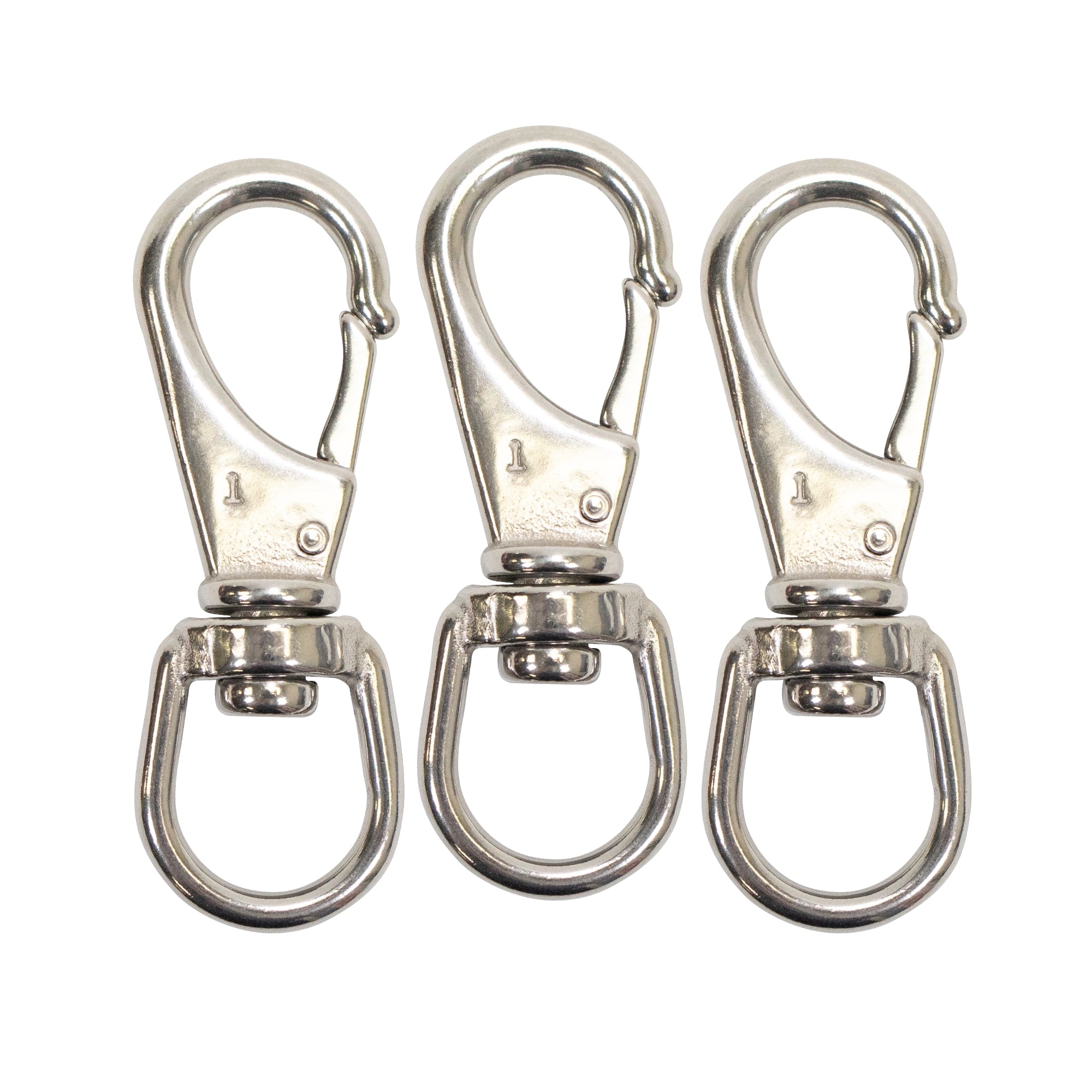 Stainless Steel Swivel Eye Snap Hook Marine Clip Size #1