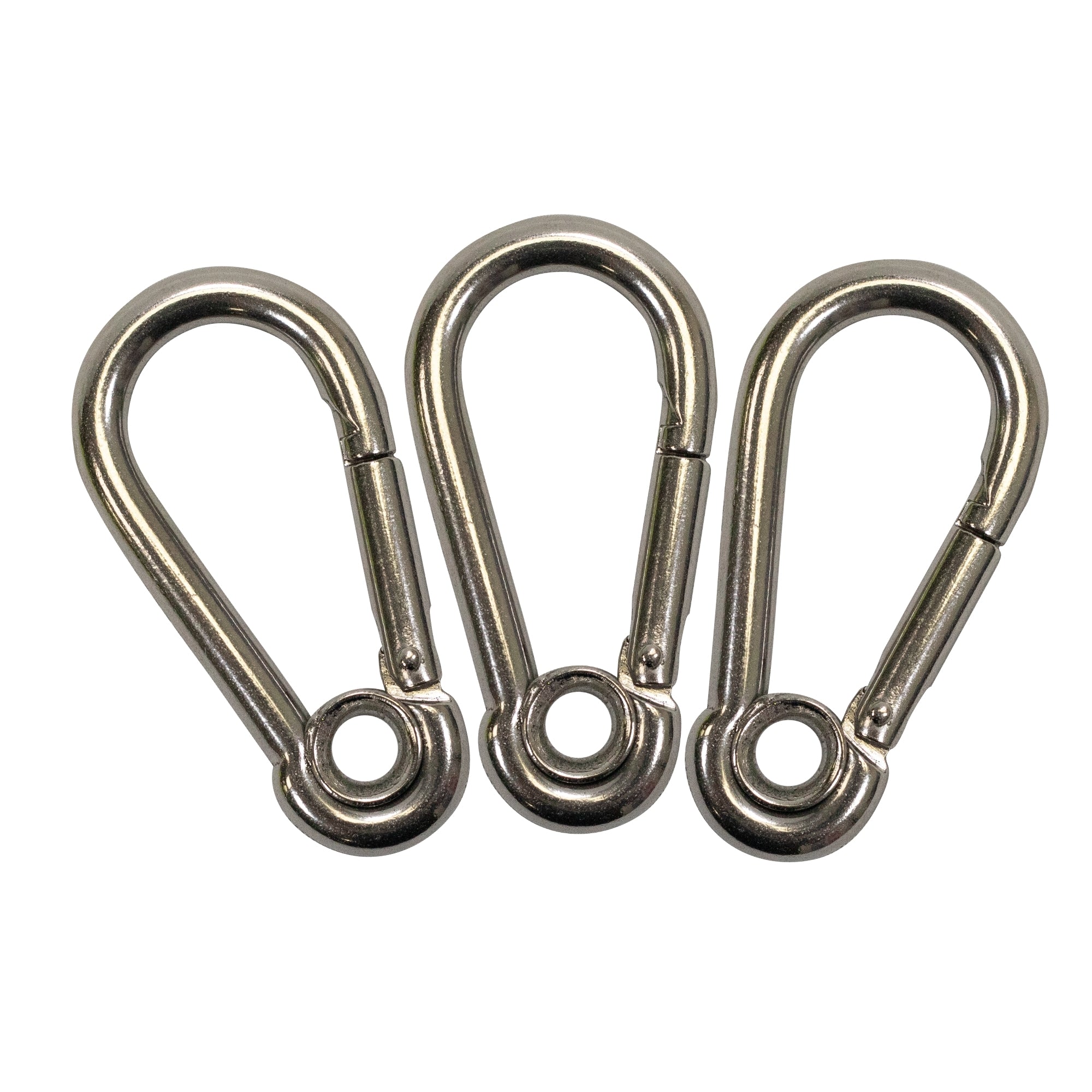 Boat Marine Clip Stainless Steel Safety Spring Hook Carabiner With Rope Holder