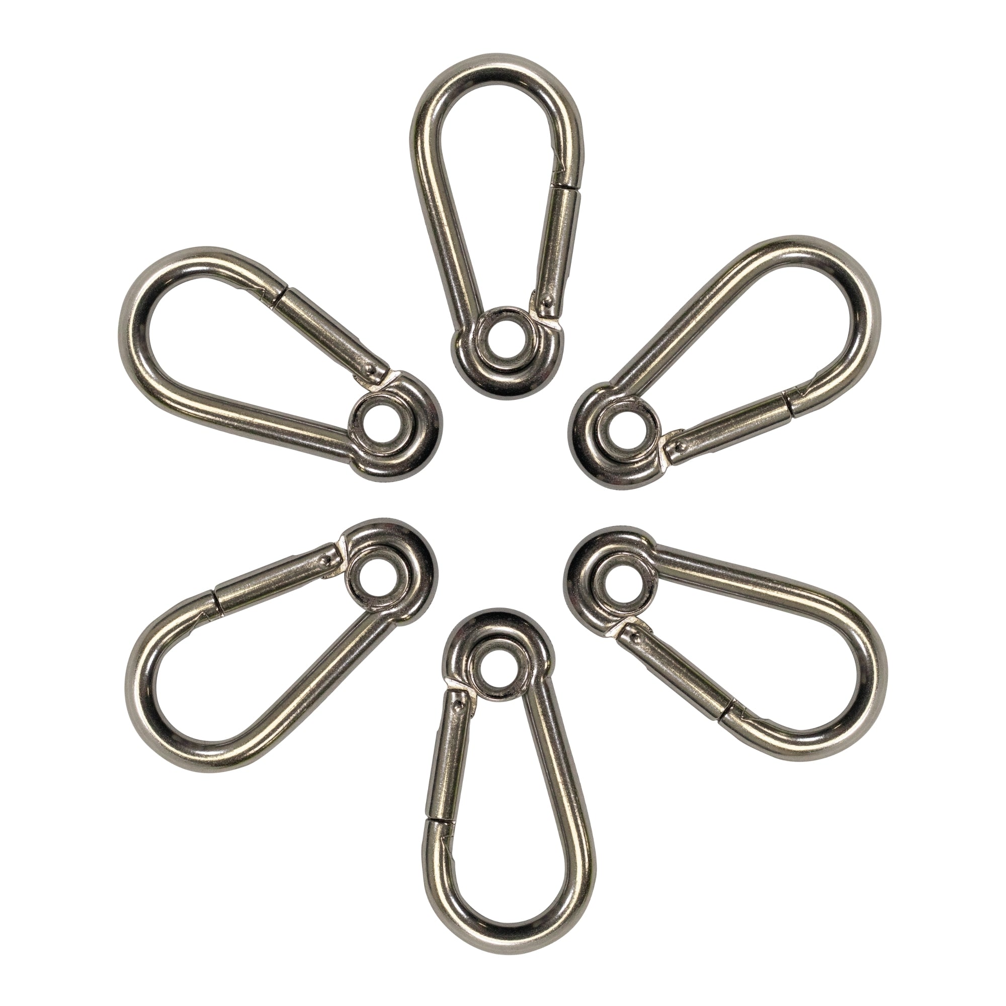 Boat Marine Clip Stainless Steel Safety Spring Hook Carabiner With Rope Holder