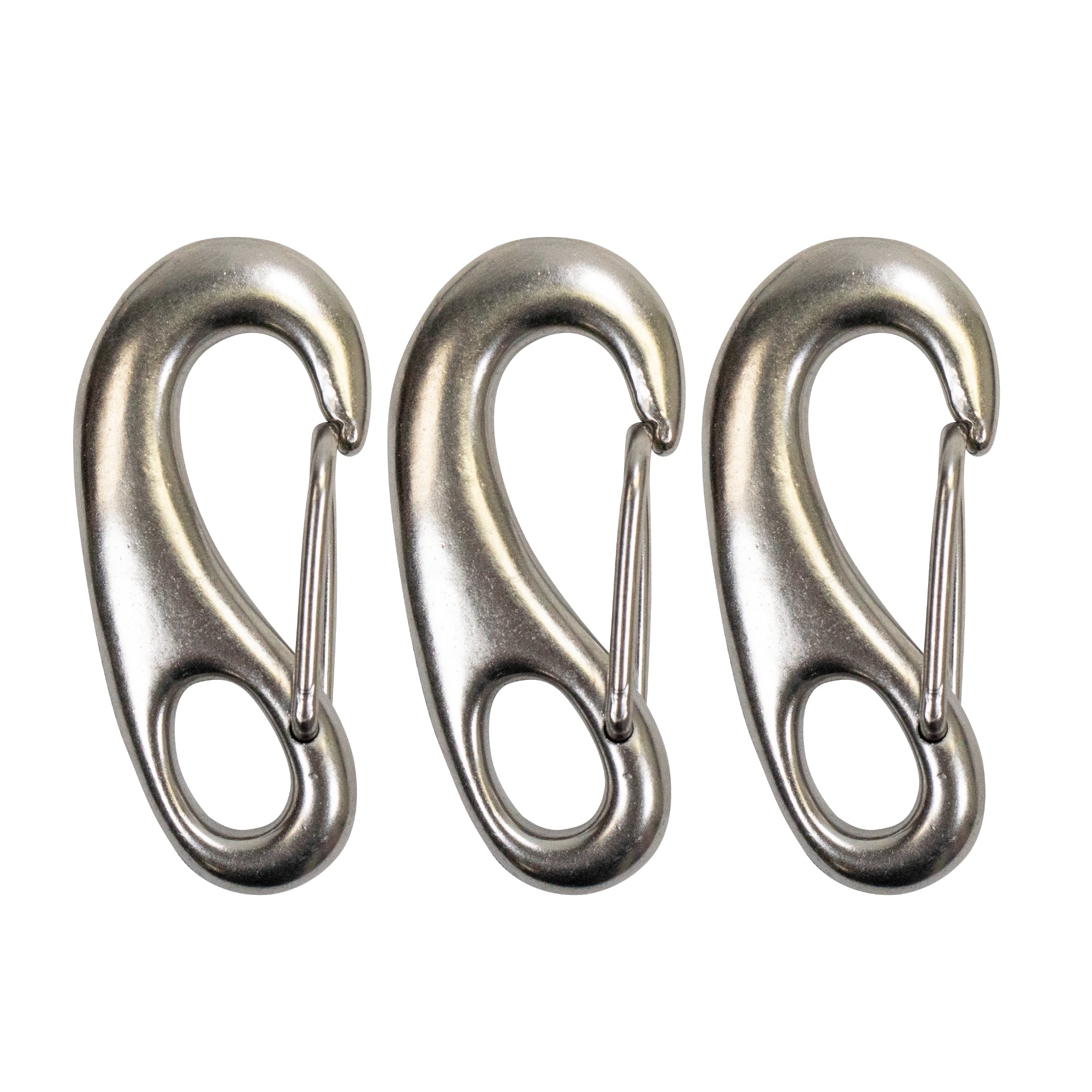 Stainless Steel Clasp Small Bean Style Fast Spring Hook Snap, 2-5/8" x 1-1/4"
