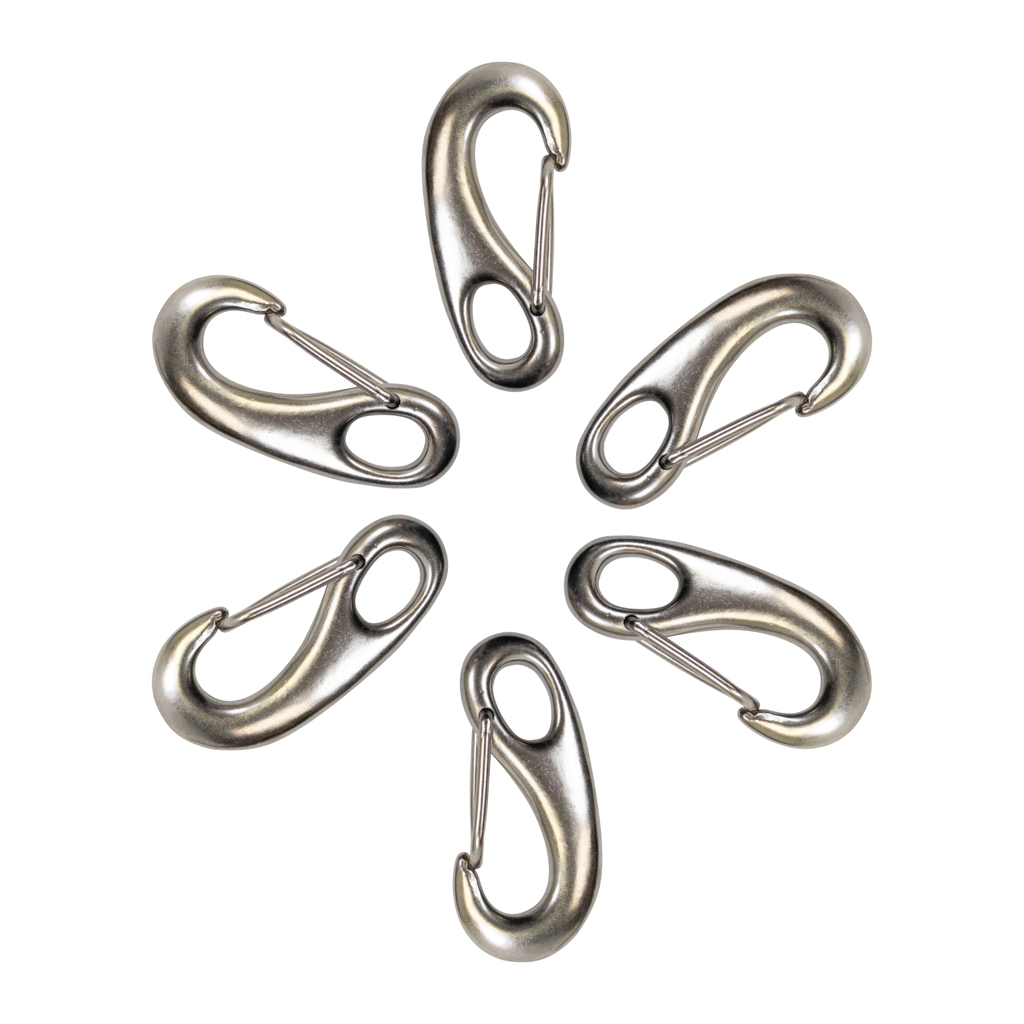 Stainless Steel Clasp Small Bean Style Fast Spring Hook Snap, 2-5/8" x 1-1/4"
