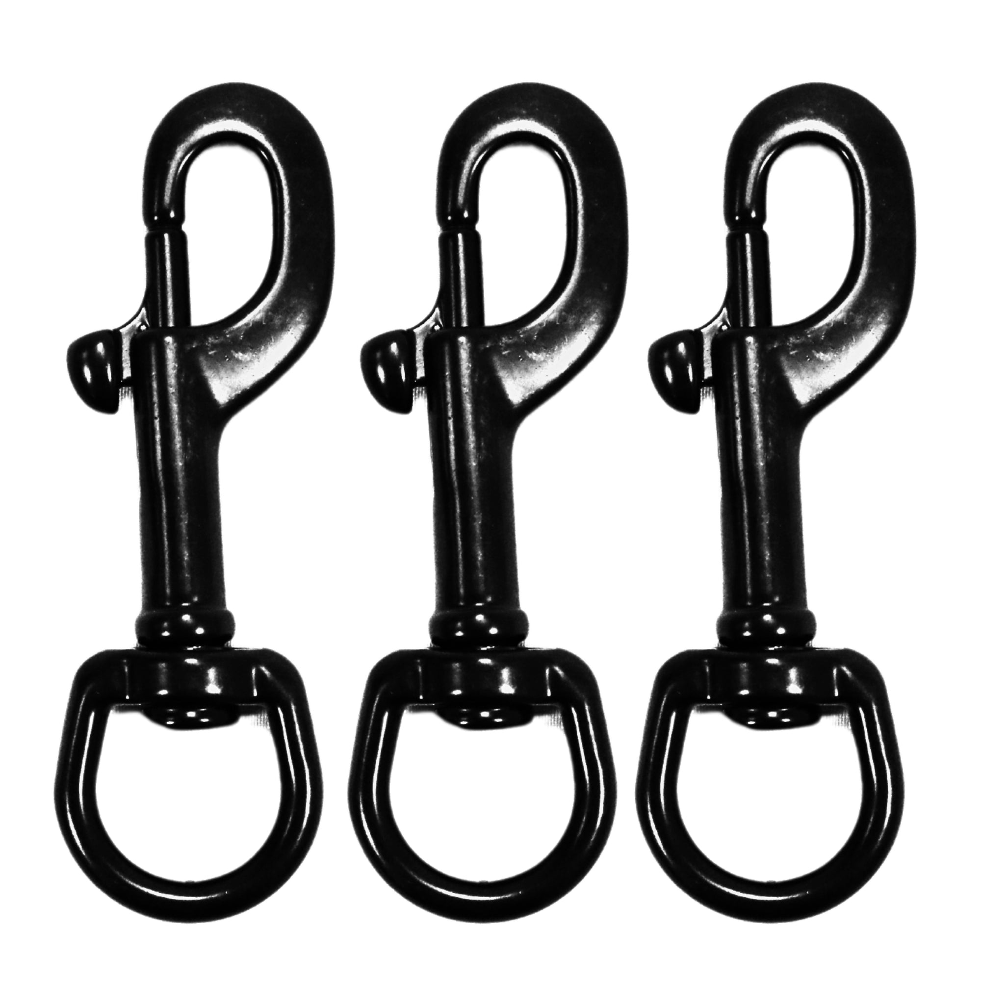 Scuba Choice Boat Marine Black Clip Stainless Steel Swivel Eye Bolt Snap 91mm
