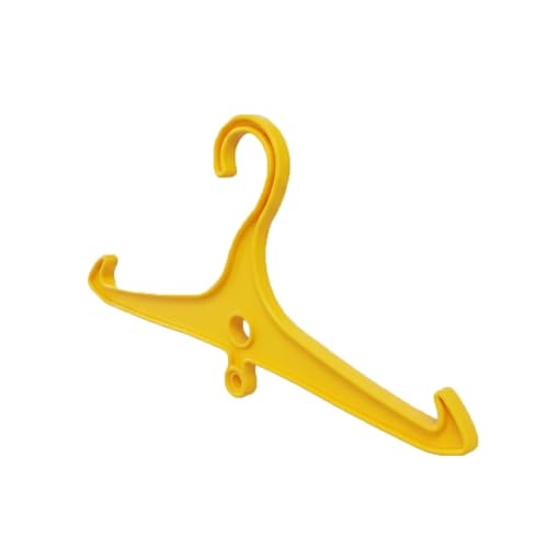 Scuba Choice Wetsuit & Drysuit Hanger Bundle (Yellow) – Heavy-Duty Wide-Shoulder Hanger + Anti-Slip DIN Thread Hanger for BCD, Wetsuits & Scuba Gear Storage, Drying & Organization
