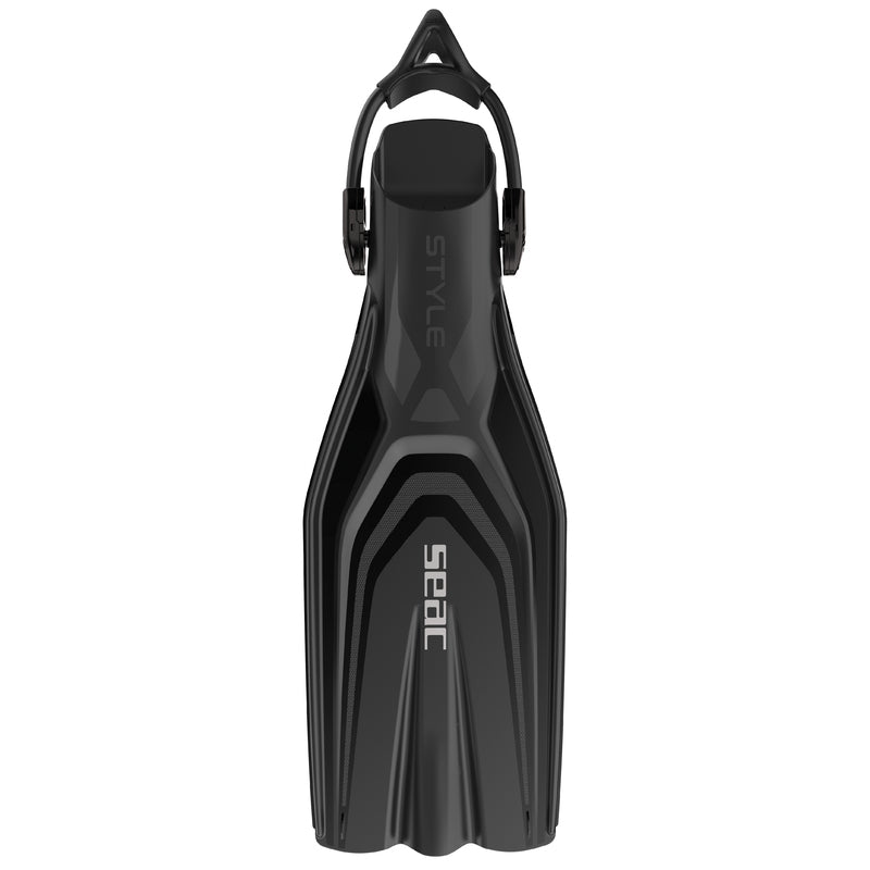 SEAC OPEN HEEL FIN STYLE SLING STRAP BLACK