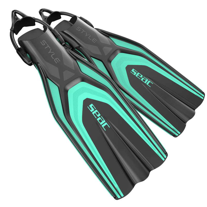 SEAC OPEN HEEL FIN STYLE SLING STRAP TIFFANY BLUE