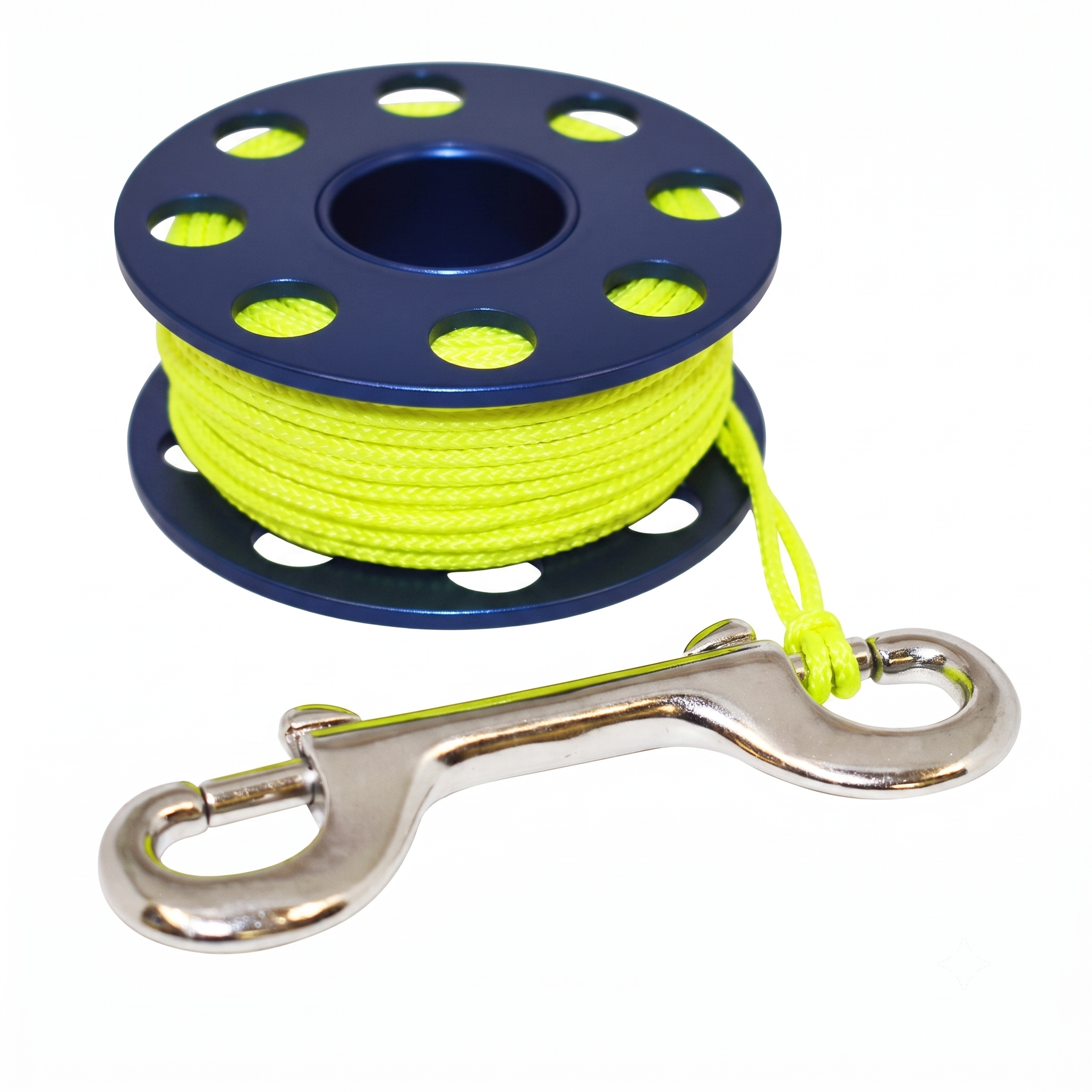 Scuba Choice Diving Compact Aluminum Finger Spool 75ft Dive Reel w/Bolt Snap