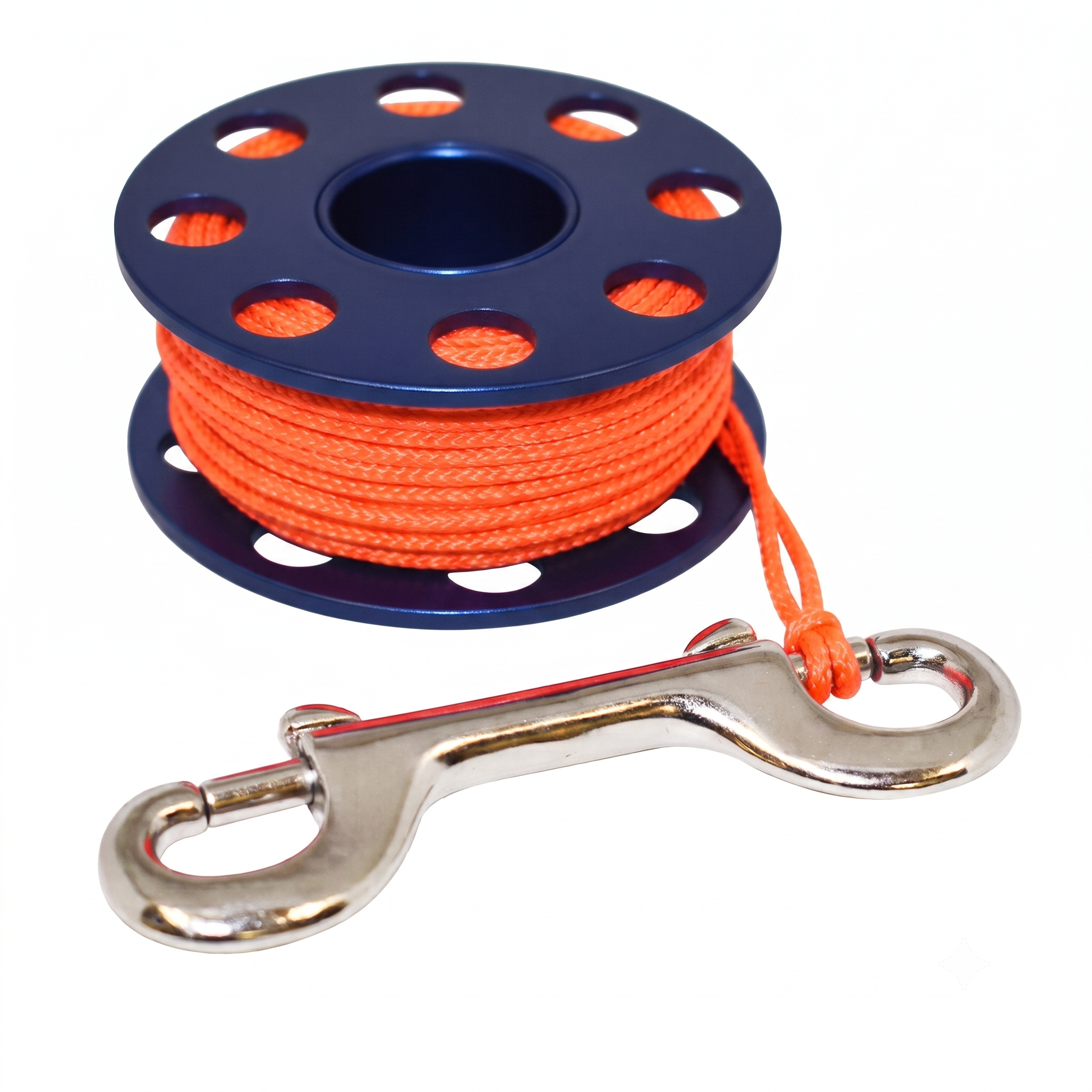 Scuba Choice Diving Compact Aluminum Finger Spool 75ft Dive Reel w/Bolt Snap