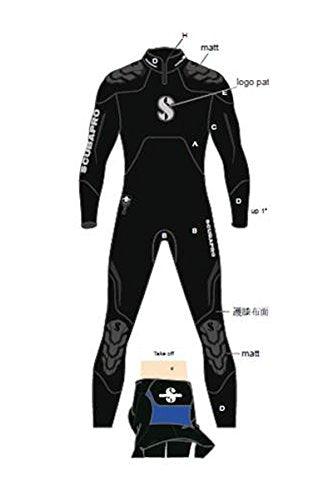 Scubapro Everflex Steamer Wetsuit 7/5 mm Men's - Black - Scuba Choice