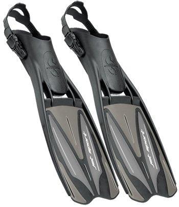 Scubapro Jet Fins Sport Adjustable - Black/Gray - Scuba Choice