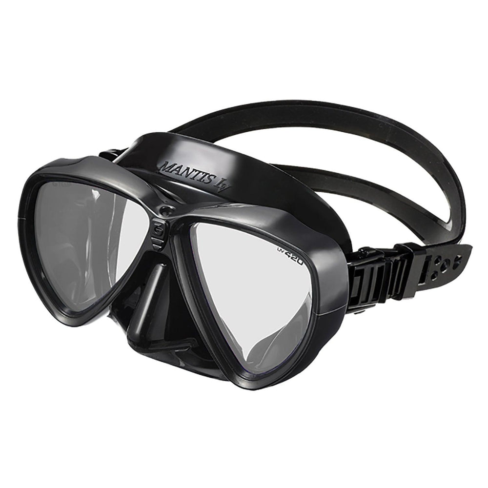 Gull Mantis LV RX Nearsighted Black/Black Chrome Dive Mask - Scuba Choice
