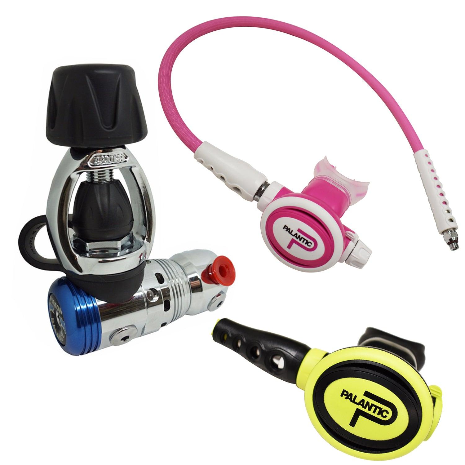 Palantic AS103 YOKE/SCAS2061"Travel Lite" Adjustable Regulator & Octopus Combo - Scuba Choice