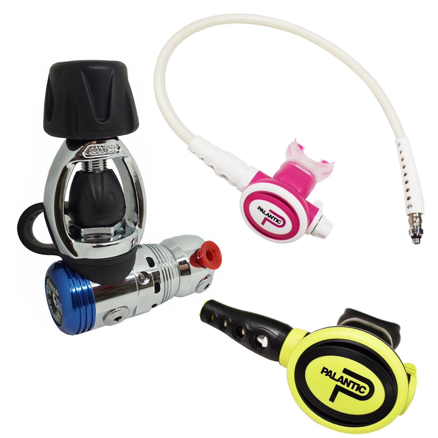 Palantic AS103 YOKE/SCAS2061"Travel Lite" Adjustable Regulator & Octopus Combo - Scuba Choice