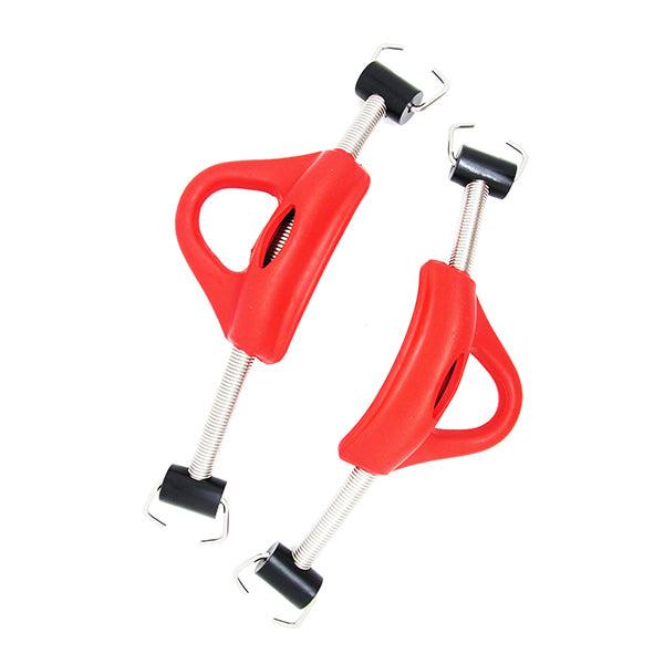 Scuba Choice Diving Stainless Steel Red Spring Fin Straps Pin Style - Pair, Red - Scuba Choice