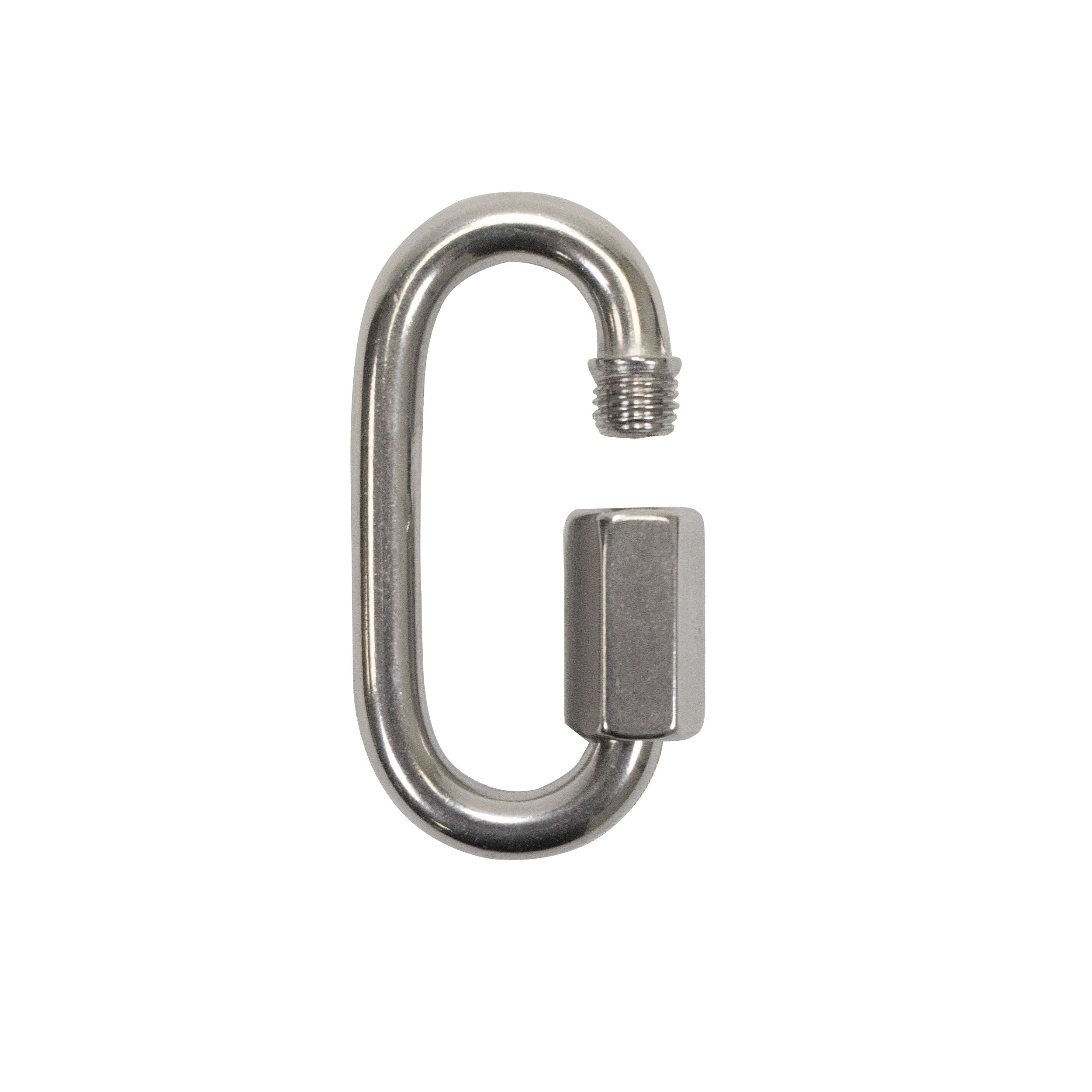 Scuba Choice 10.5cm SS Oval Quick Link Carabiner W/ Screw 14.5mm Opening