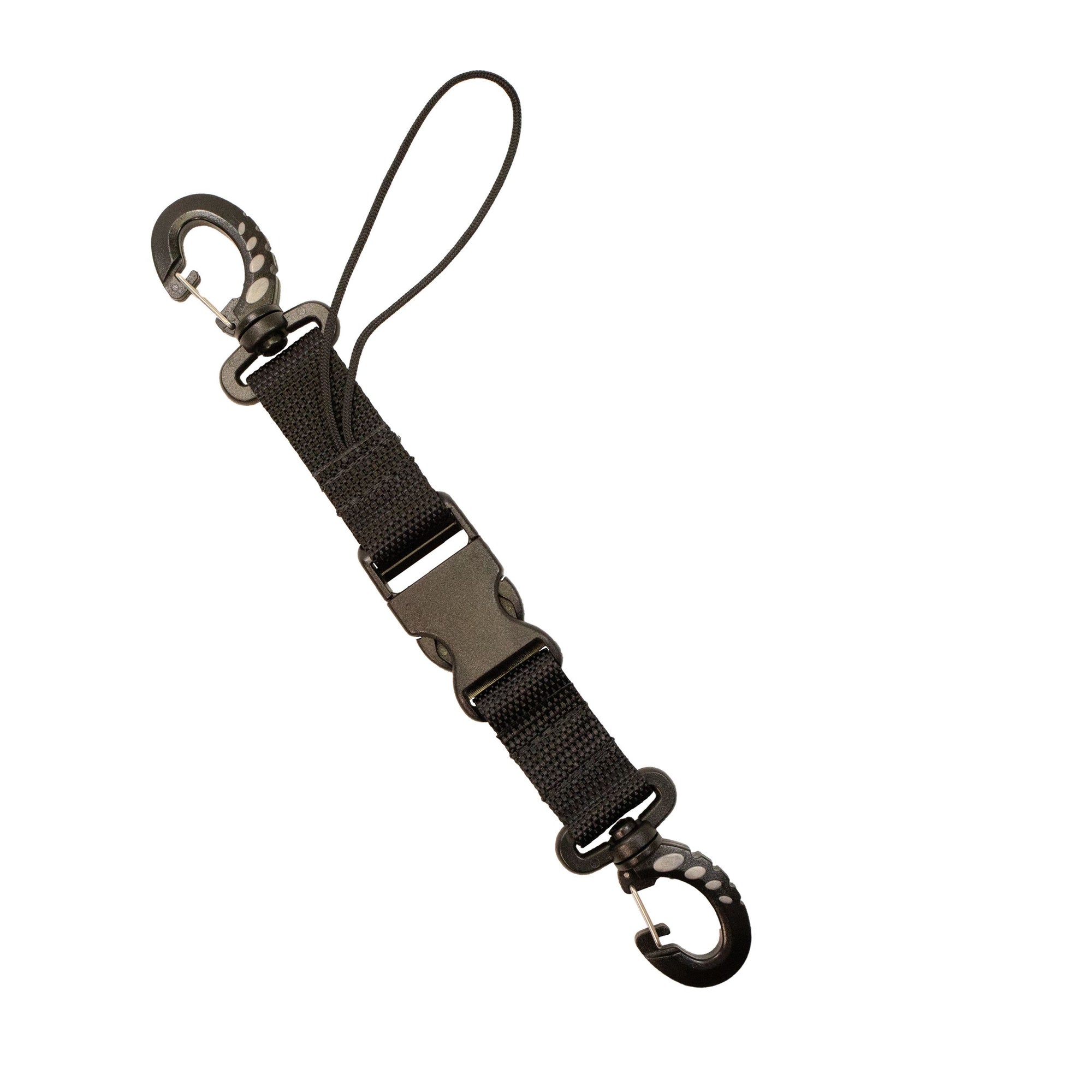 Scuba Diving Lanyard with Dual Clips & Quick Release Buckle
