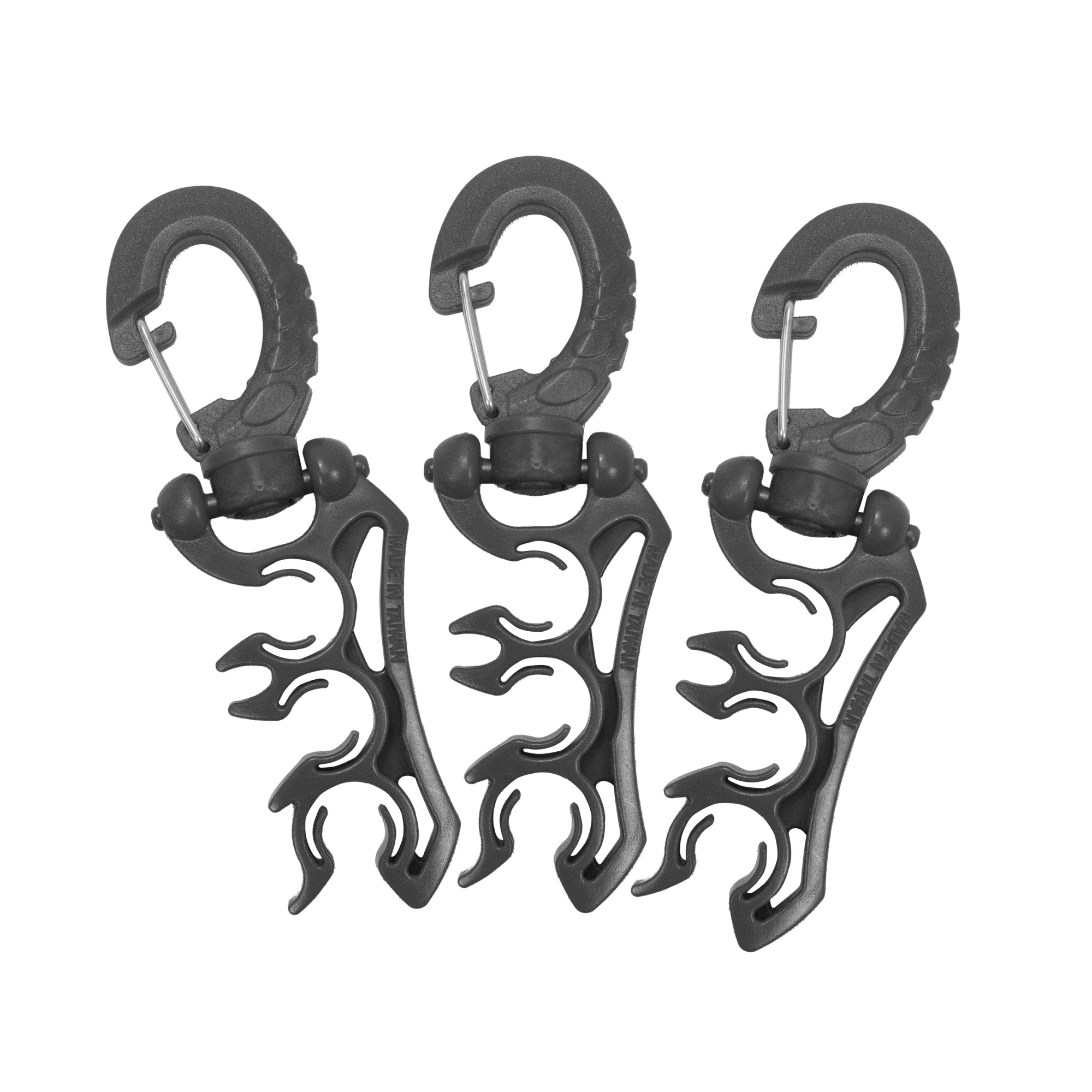 Scuba Choice Scuba Diving Triple Hose Holder Clip (Black, 3-Pack) – Low & High Pressure Hose Organizer for Regulators & Octopus Setup Durable Dive Accessories