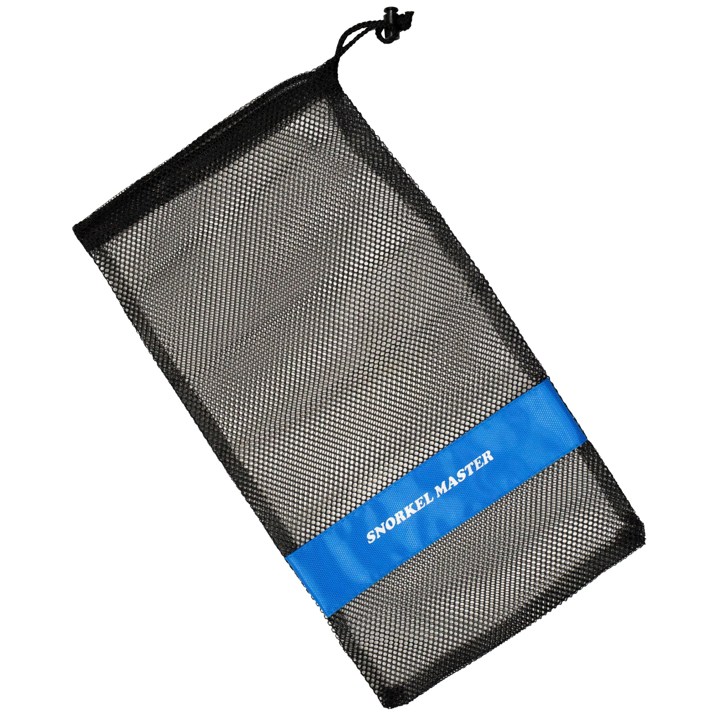Snorkel Master Snorkeling Drawstring Mesh Bag w/ Blue Bar- 19" x 11.5"