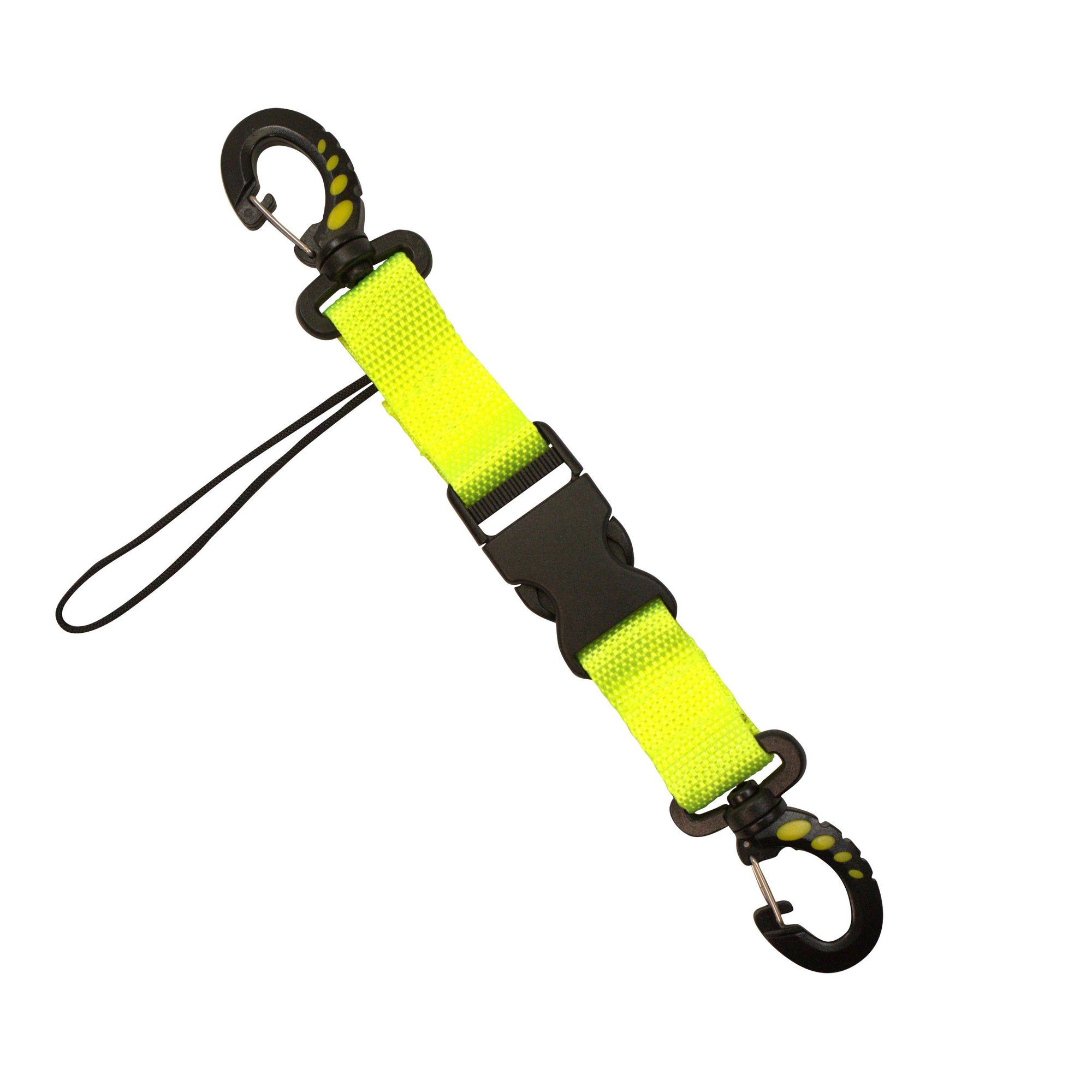 Scuba Diving Lanyard with Dual Clips & Quick Release Buckle