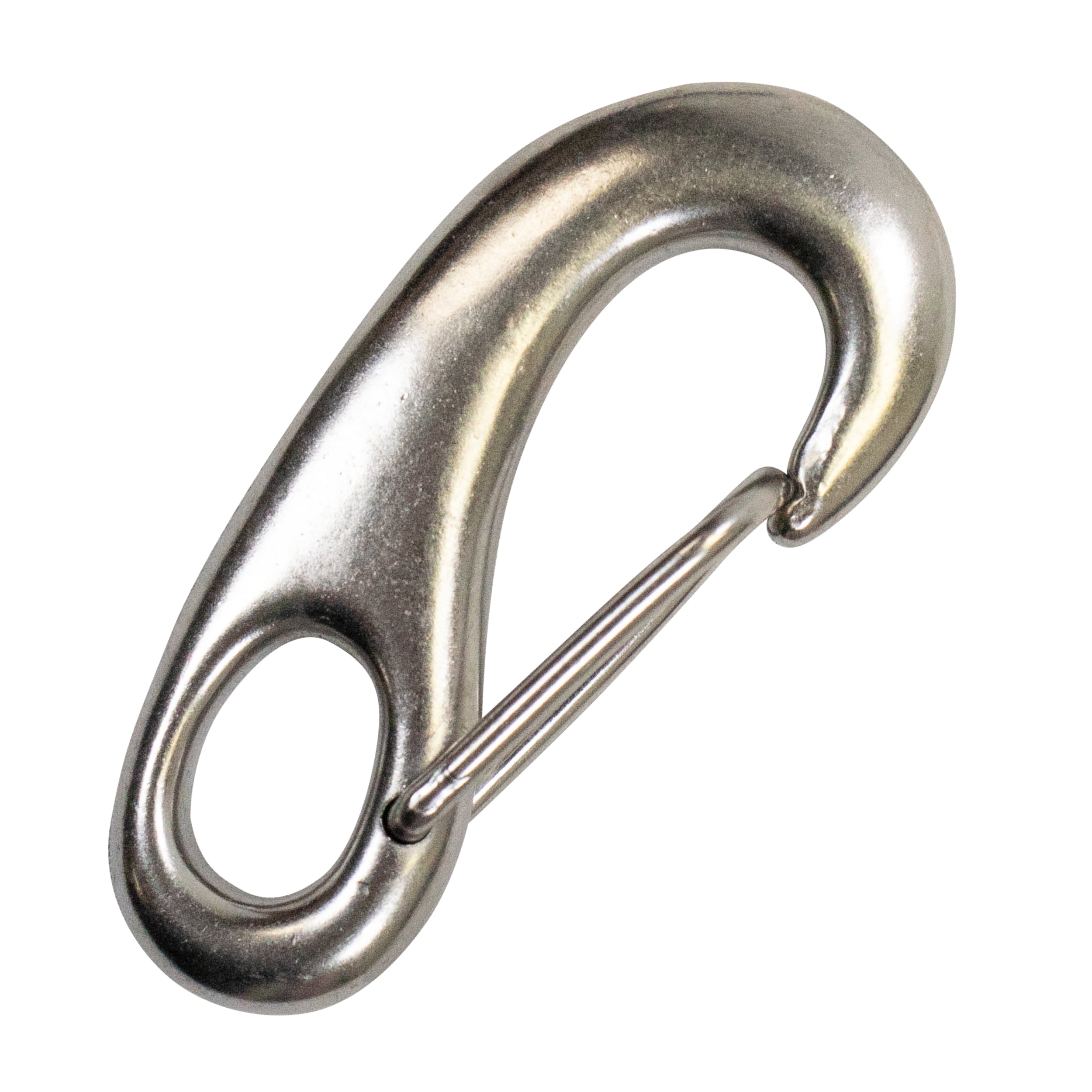 Stainless Steel Clasp Small Bean Style Fast Spring Hook Snap, 2-5/8" x 1-1/4"