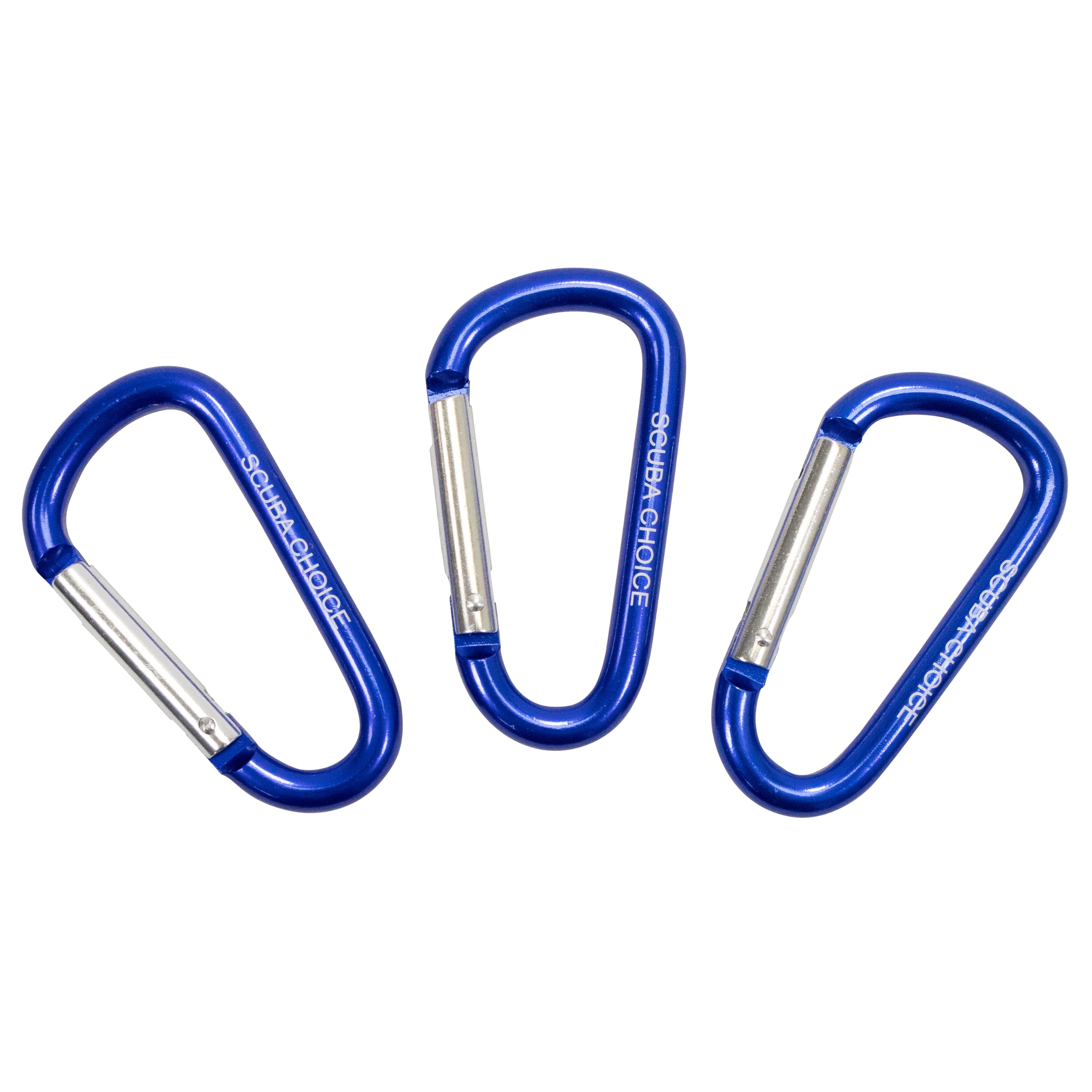 Boat Marine Clip Blue Aluminum Safety Spring Hook Carabiner 2-5/8", 3pc pack