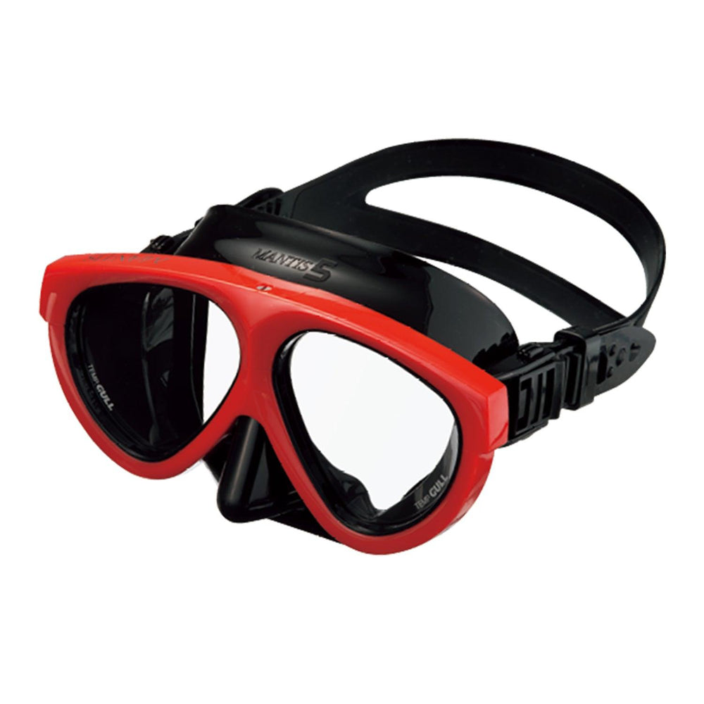 Gull Mantis 5 RX Nearsighted Black/Paradiso Red Dive Mask - Scuba Choice