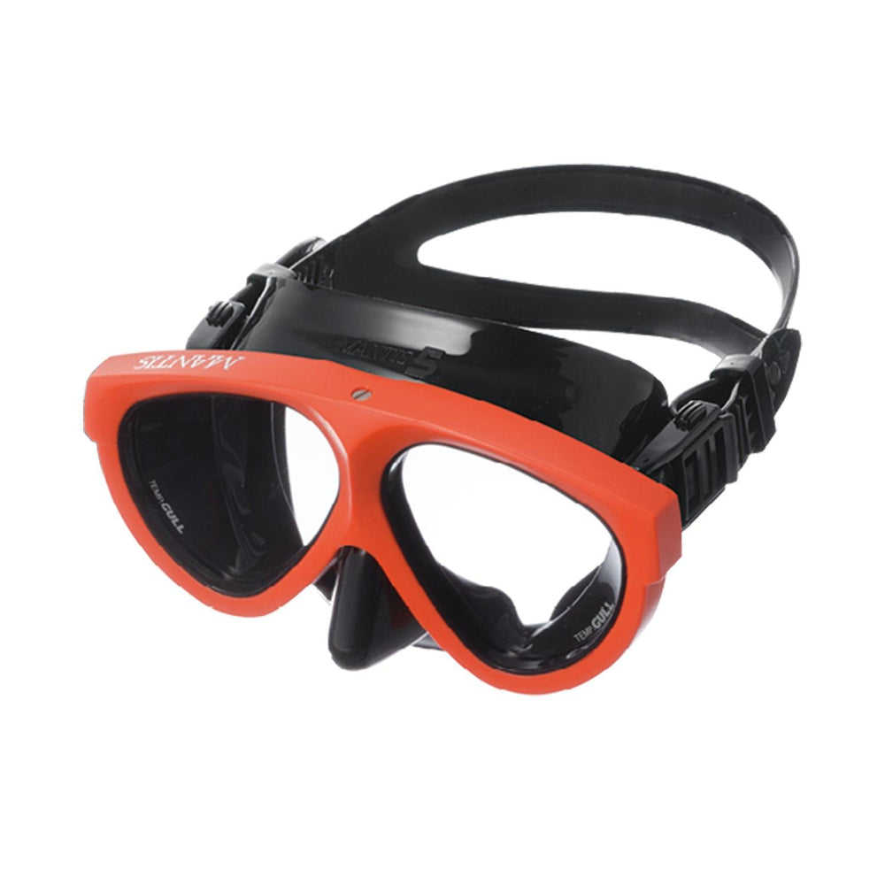 Gull Mantis 5 RX Nearsighted Black/Bright Orange Dive Mask - Scuba Choice