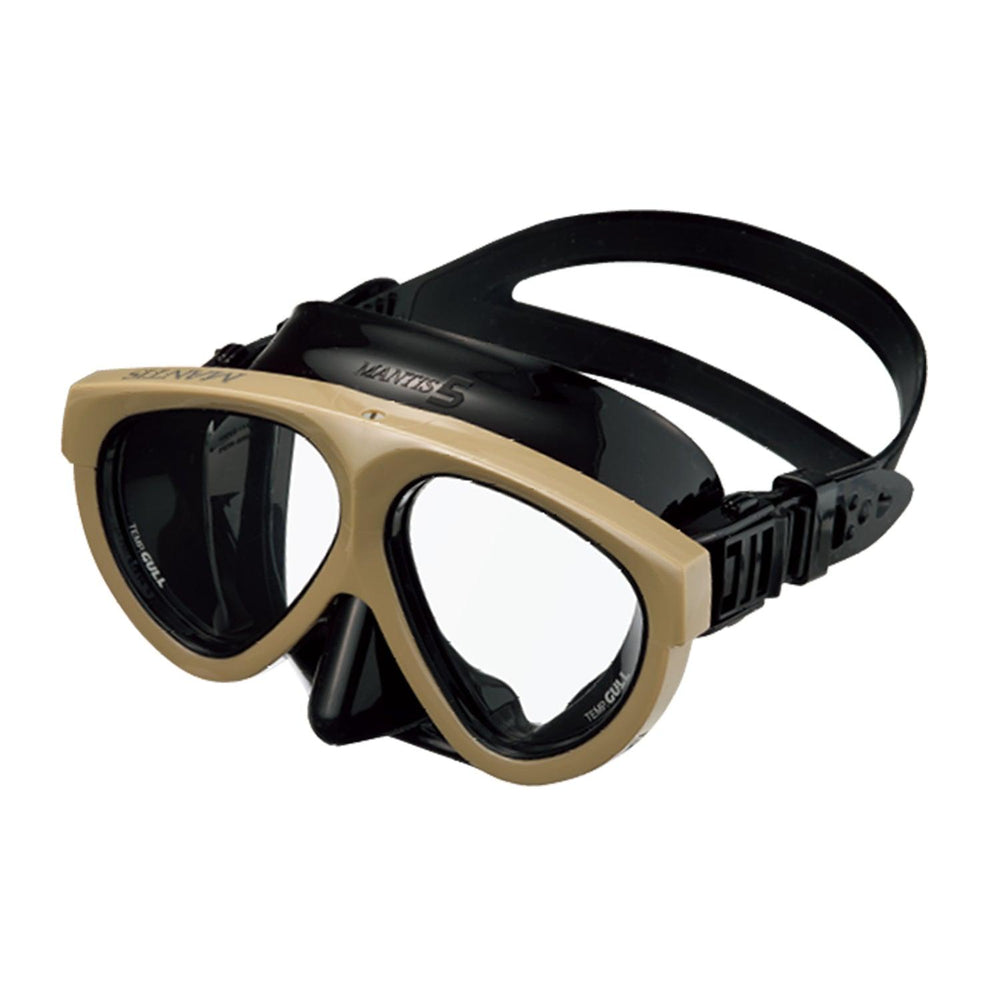 Gull Mantis 5 RX Nearsighted Black/Dark Sand Dive Mask - Scuba Choice