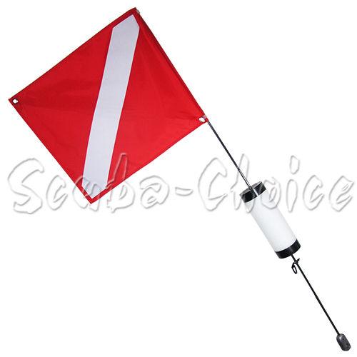 Scuba Choice Scuba Diving Spearfishing Free Dive Flag with Weight Float, 4' - Scuba Choice