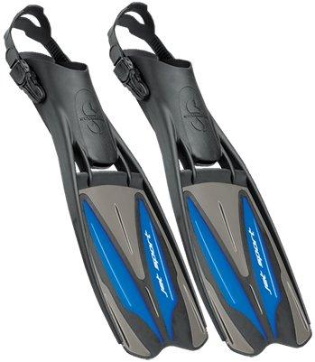 Scubapro Jet Fins Sport Adjustable - Black/Gray/Blue - Scuba Choice