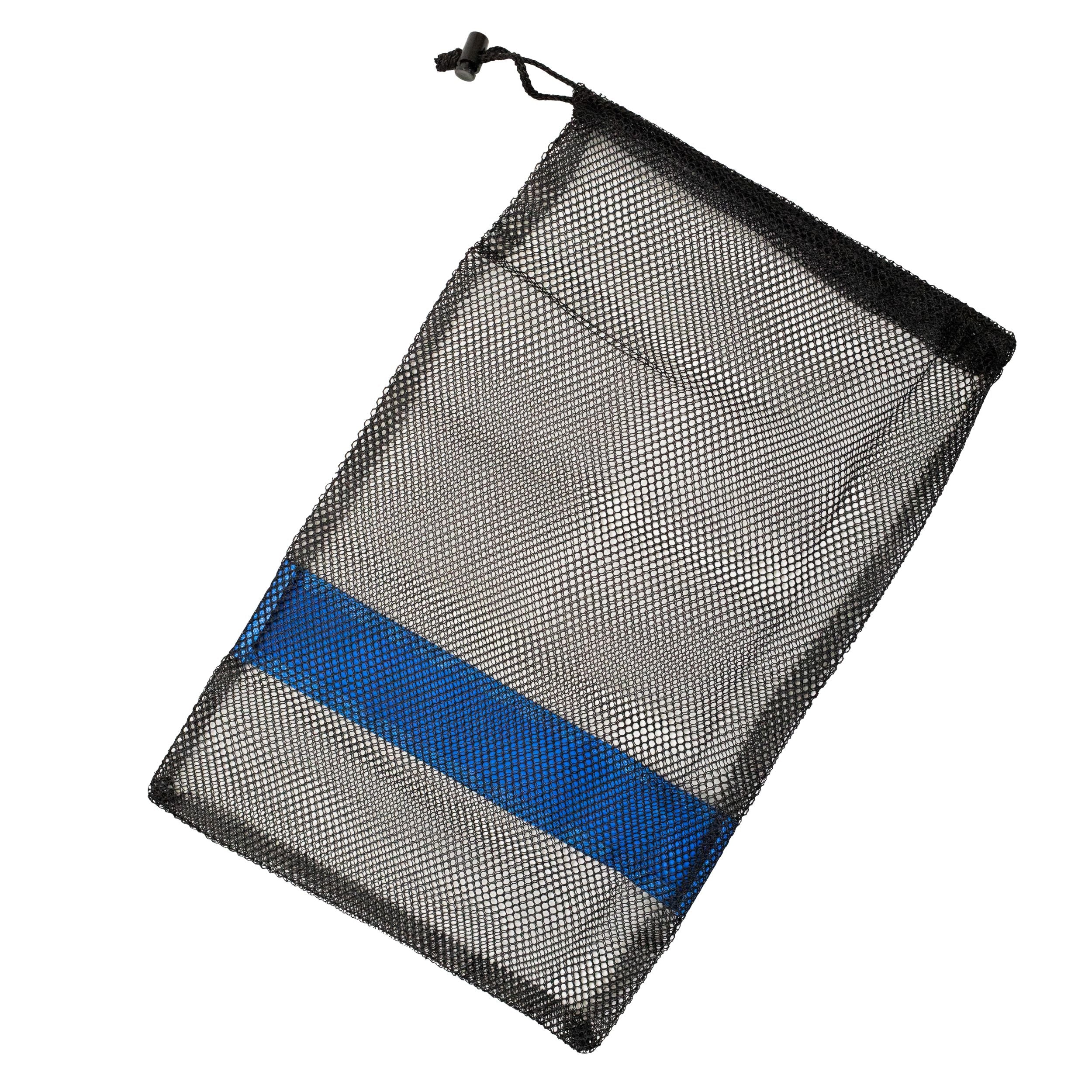 Snorkel Master Snorkeling Drawstring Mesh Bag w/ Blue Bar- 19" x 11.5"