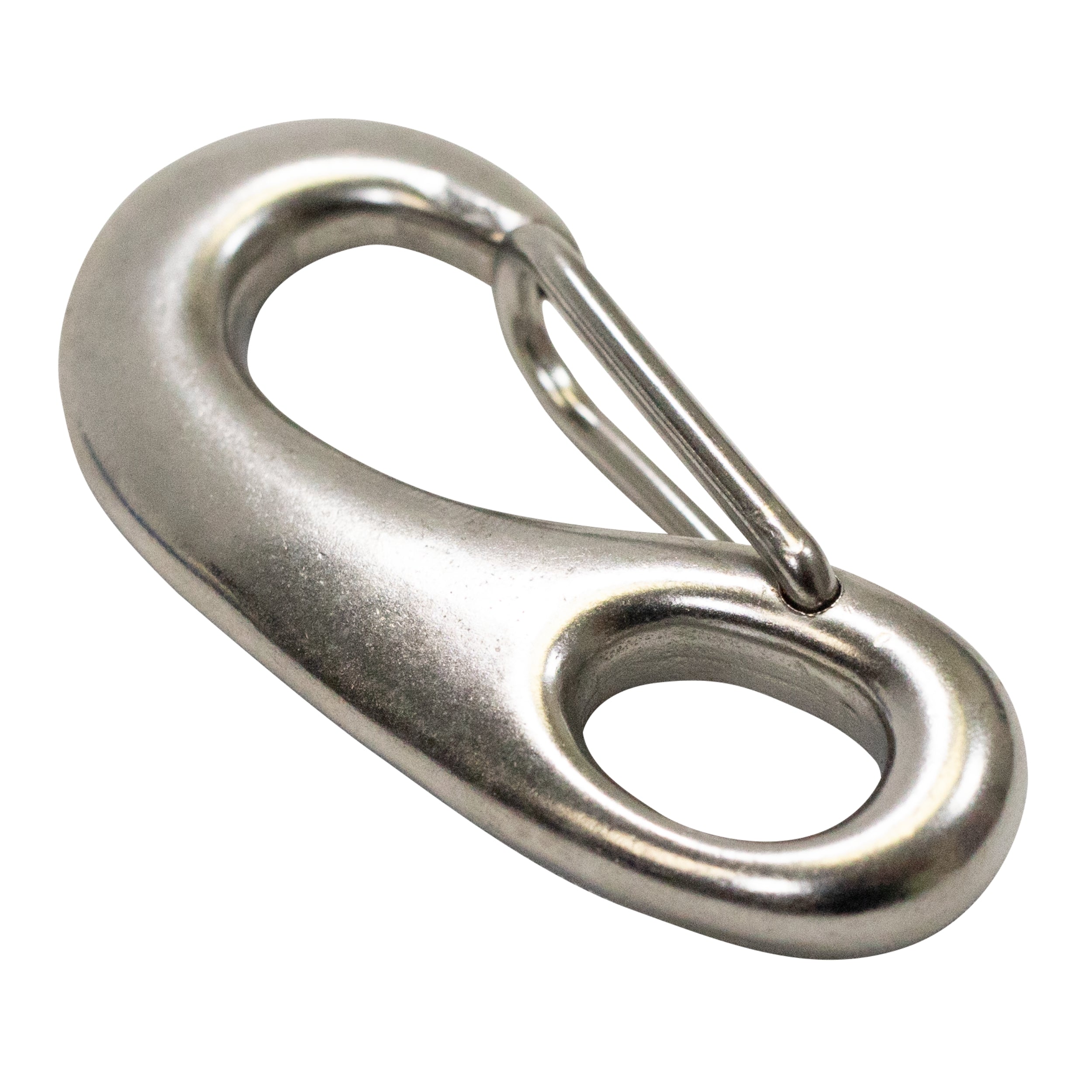 Stainless Steel Clasp Small Bean Style Fast Spring Hook Snap, 2-5/8" x 1-1/4"