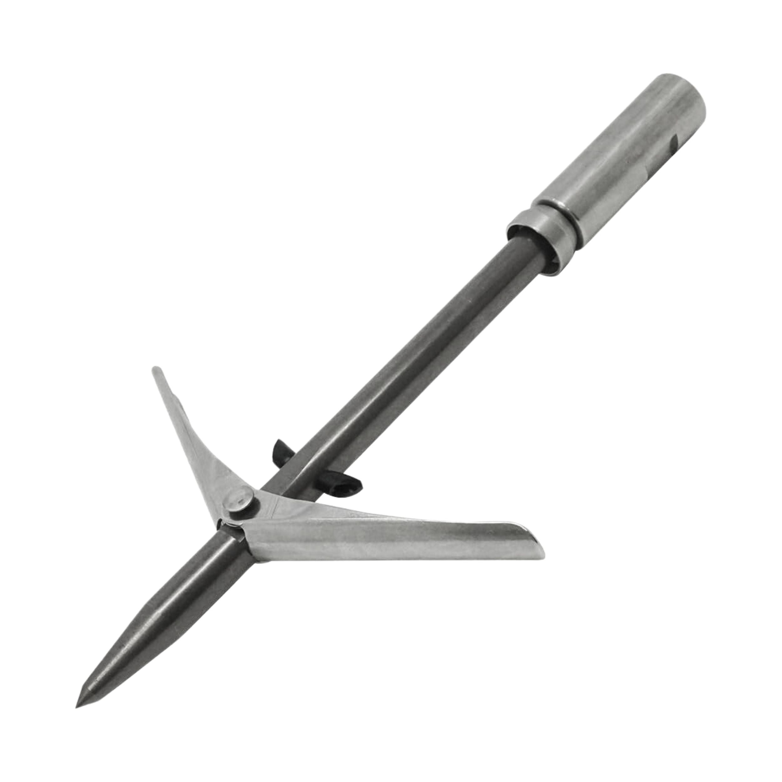 Spearfishing 6.25" Twin Barb Double Wing 6mm Pole Spear Tip w/ Keeper, Field Tip