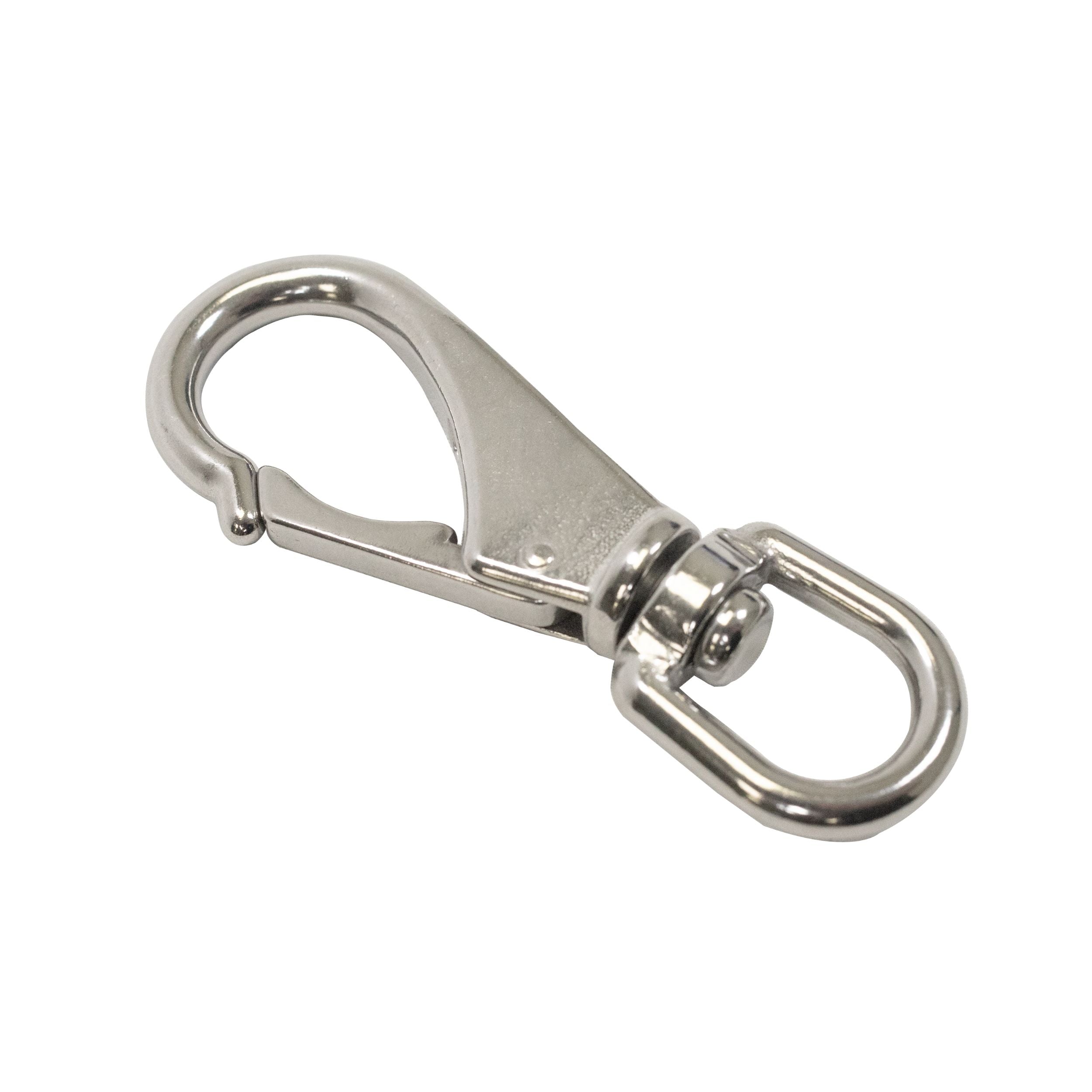 11.8cm Stainless Steel Swivel Eye Snap Hook Marine Clip Size #3, 16mm Opening